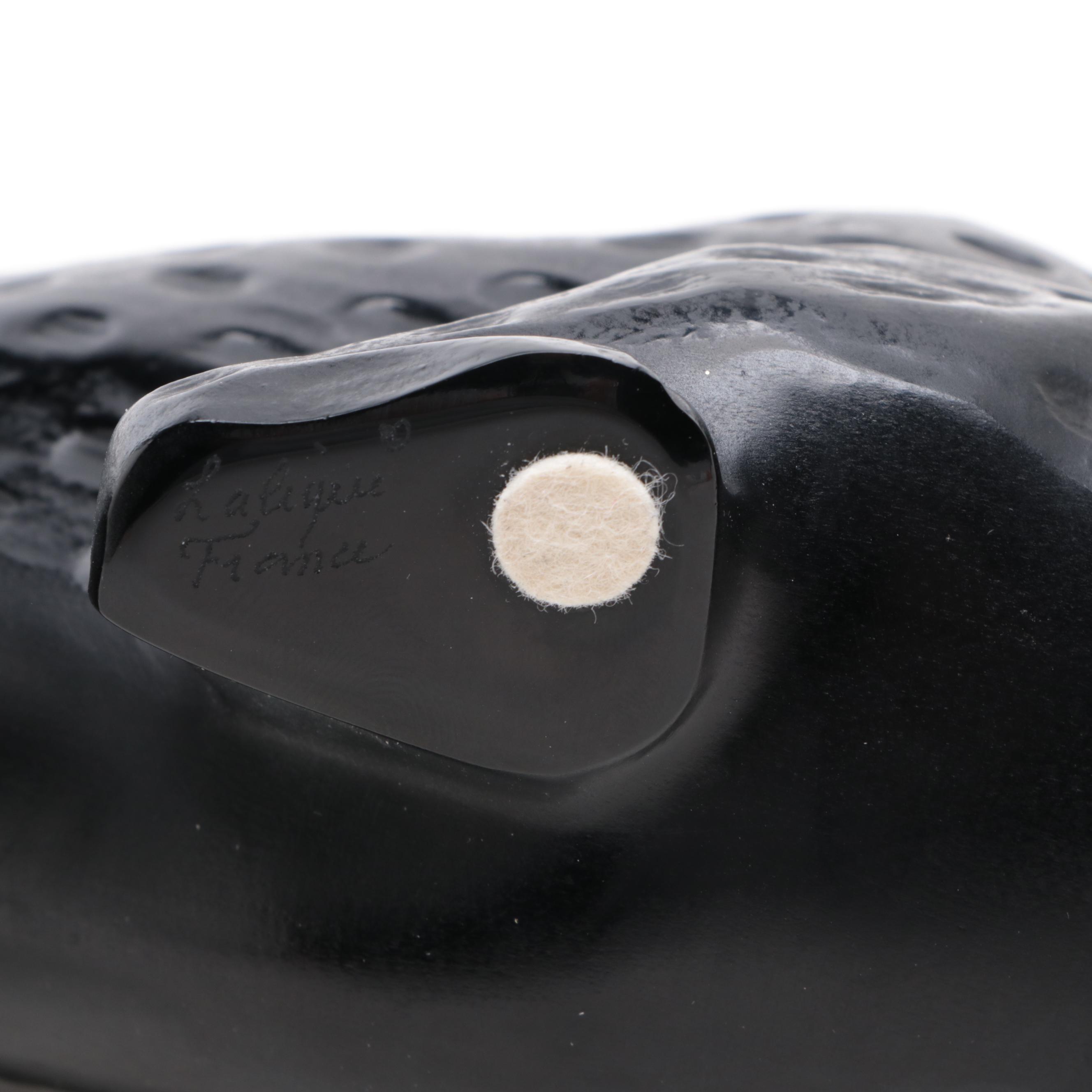 Lalique "Zeila Panther" Black Crystal Figurine