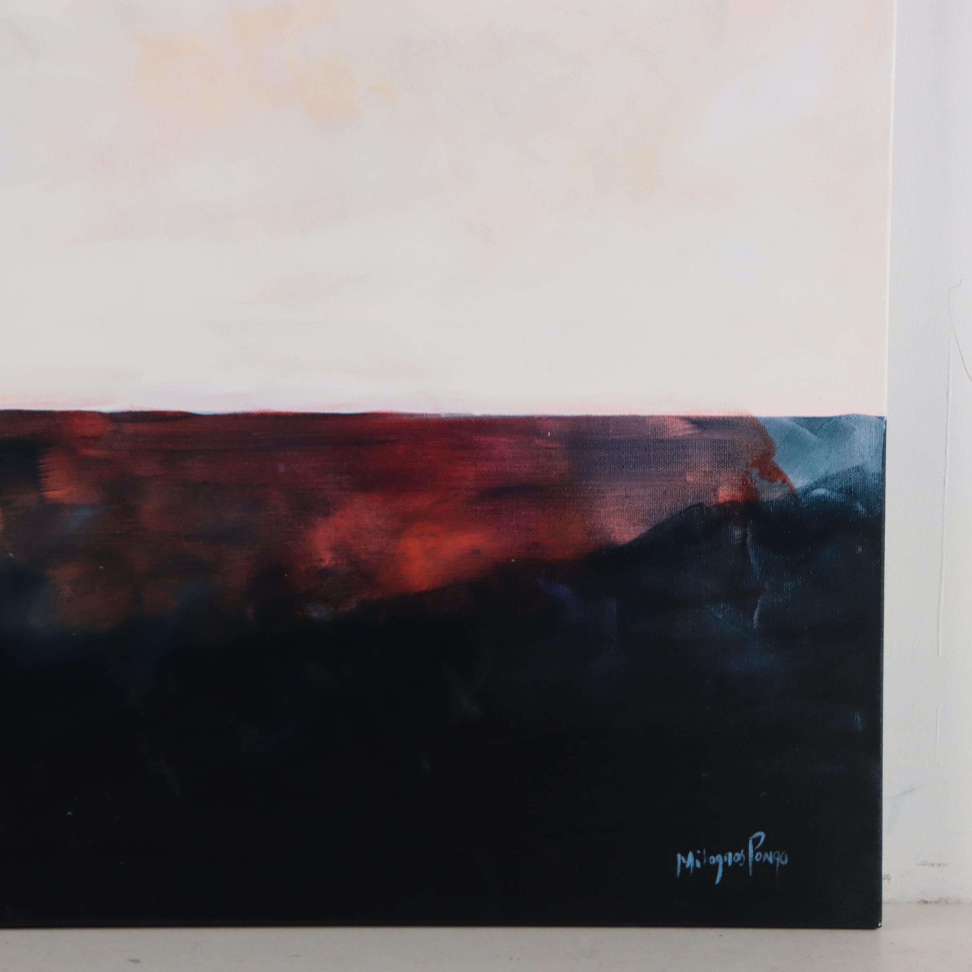 Milagros Pongo Oil Painting "Marina," 21st Century