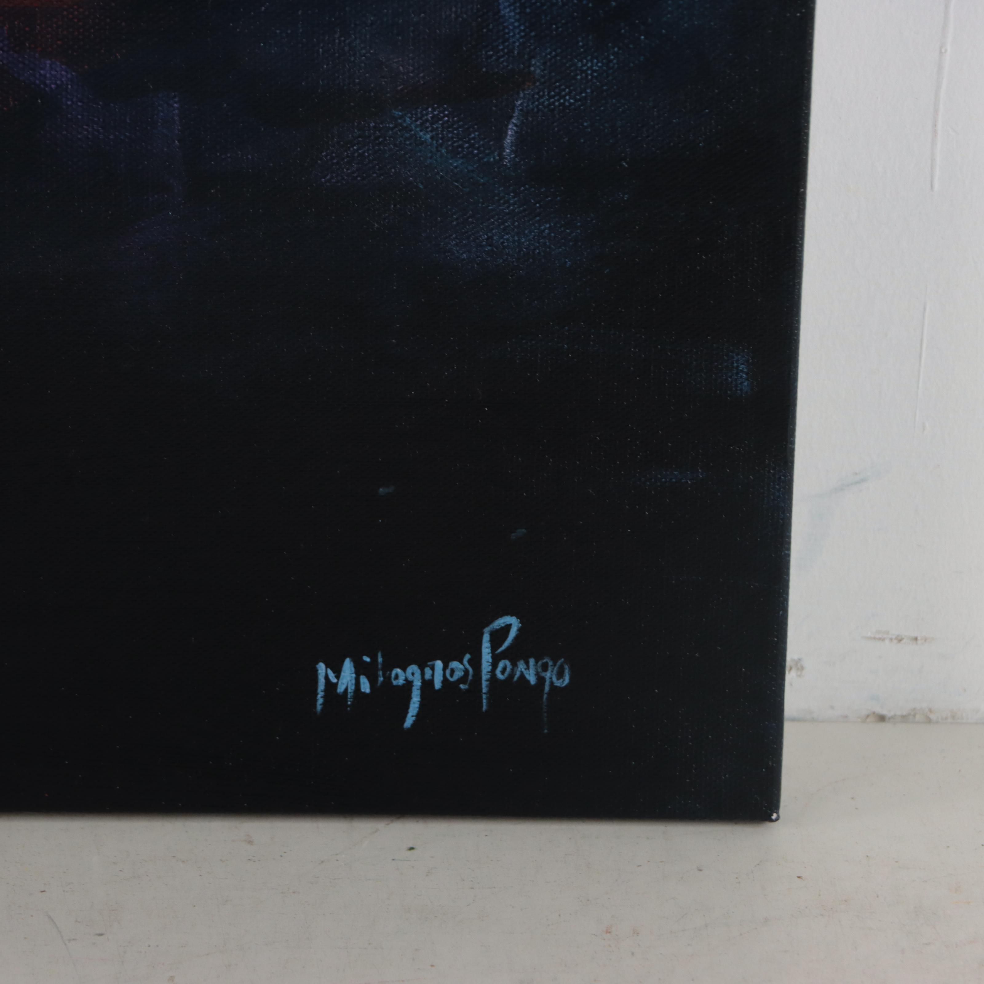 Milagros Pongo Oil Painting "Marina," 21st Century