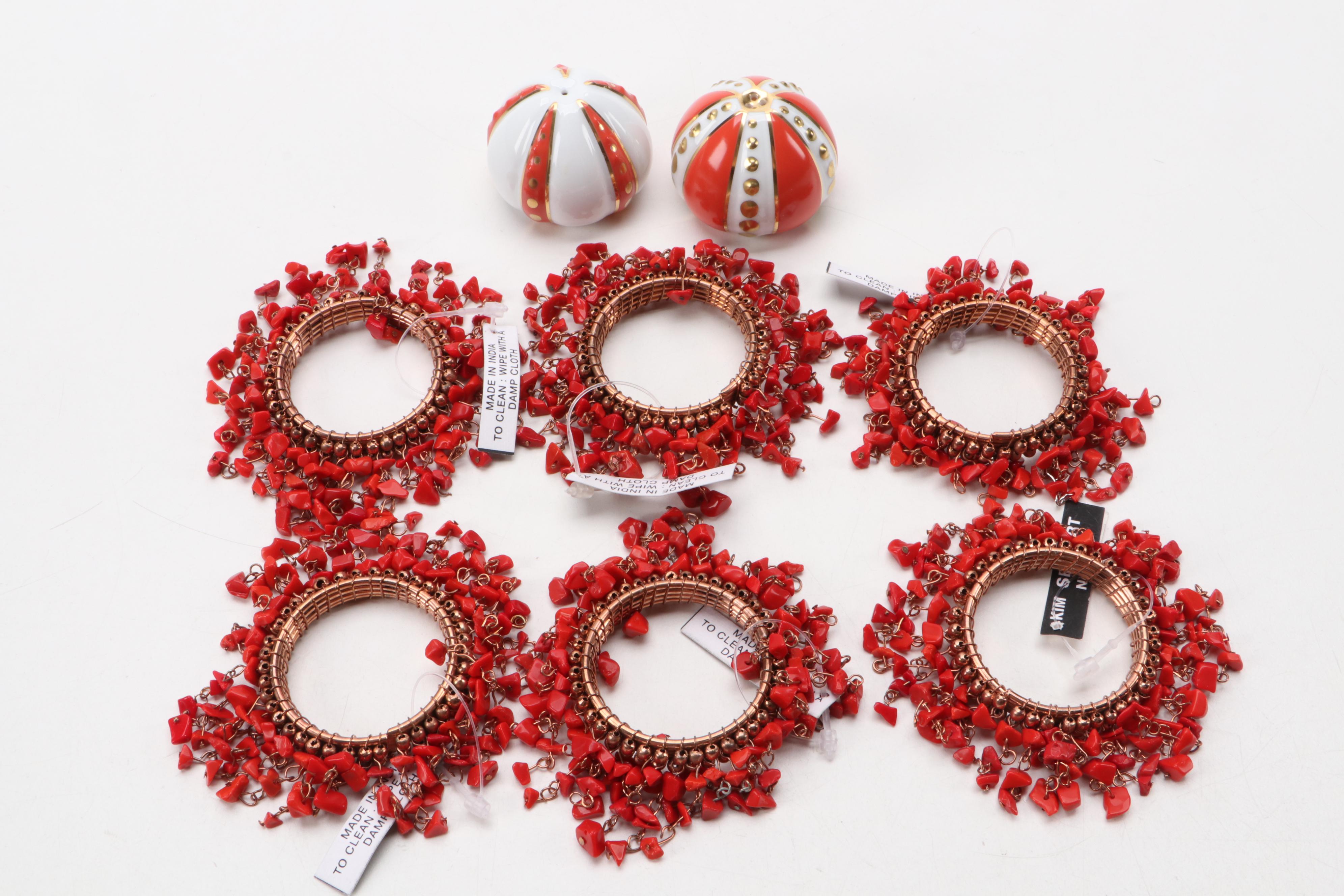 Kim Seybert "Coral Reef" Dinnerware and Other Marine Themed Table Accessories