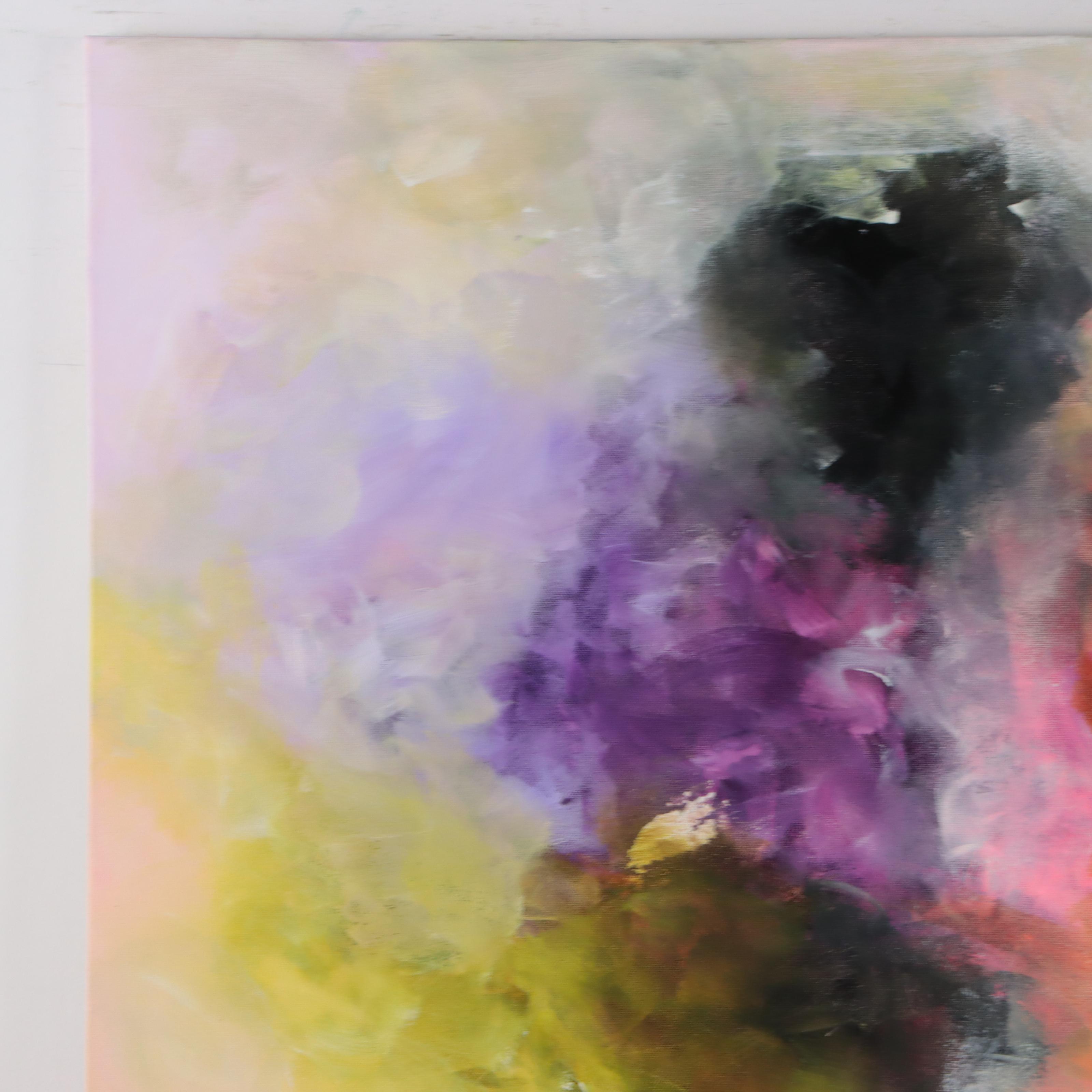 Milagros Pongo Mixed Media Painting "Evolución," 21st Century