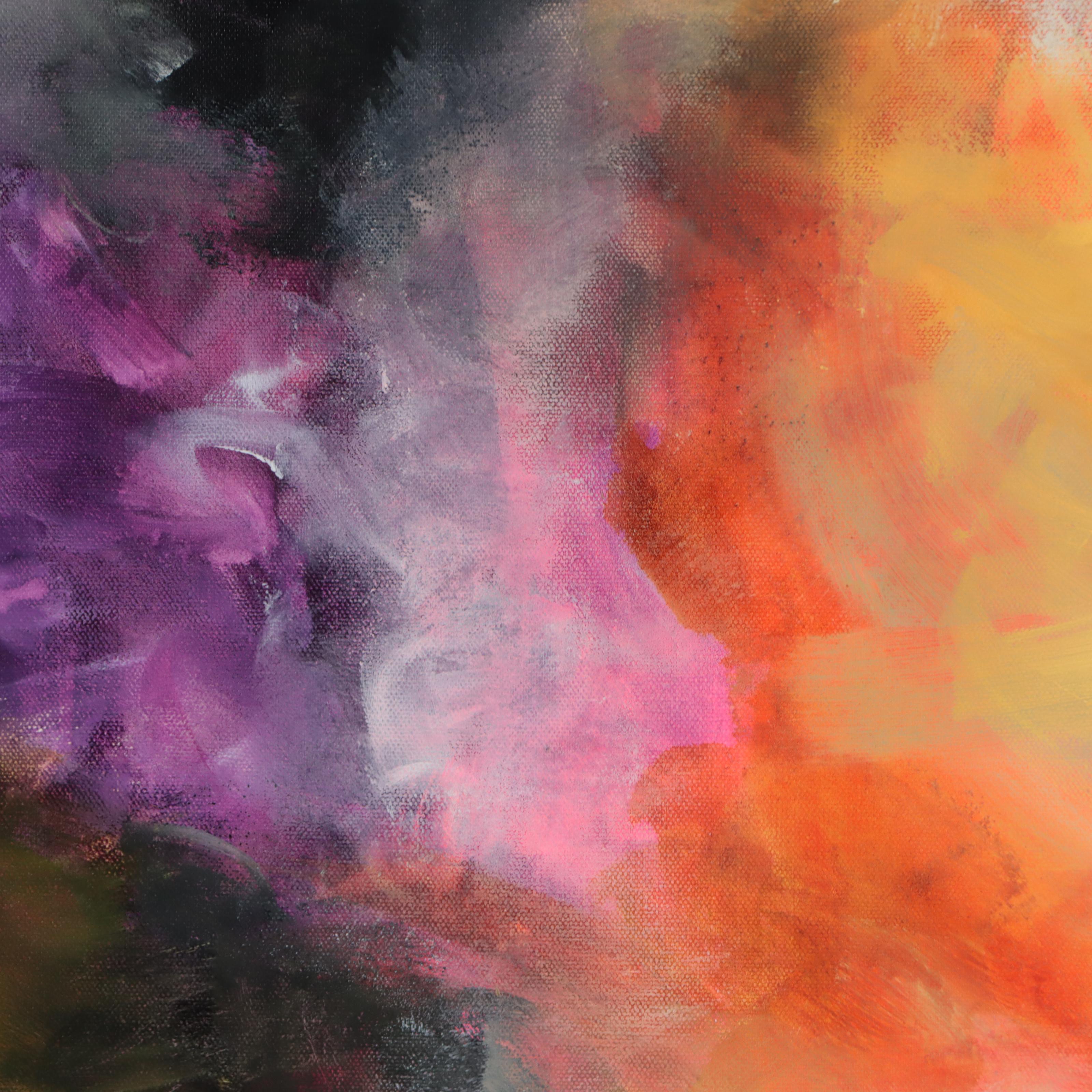 Milagros Pongo Mixed Media Painting "Evolución," 21st Century