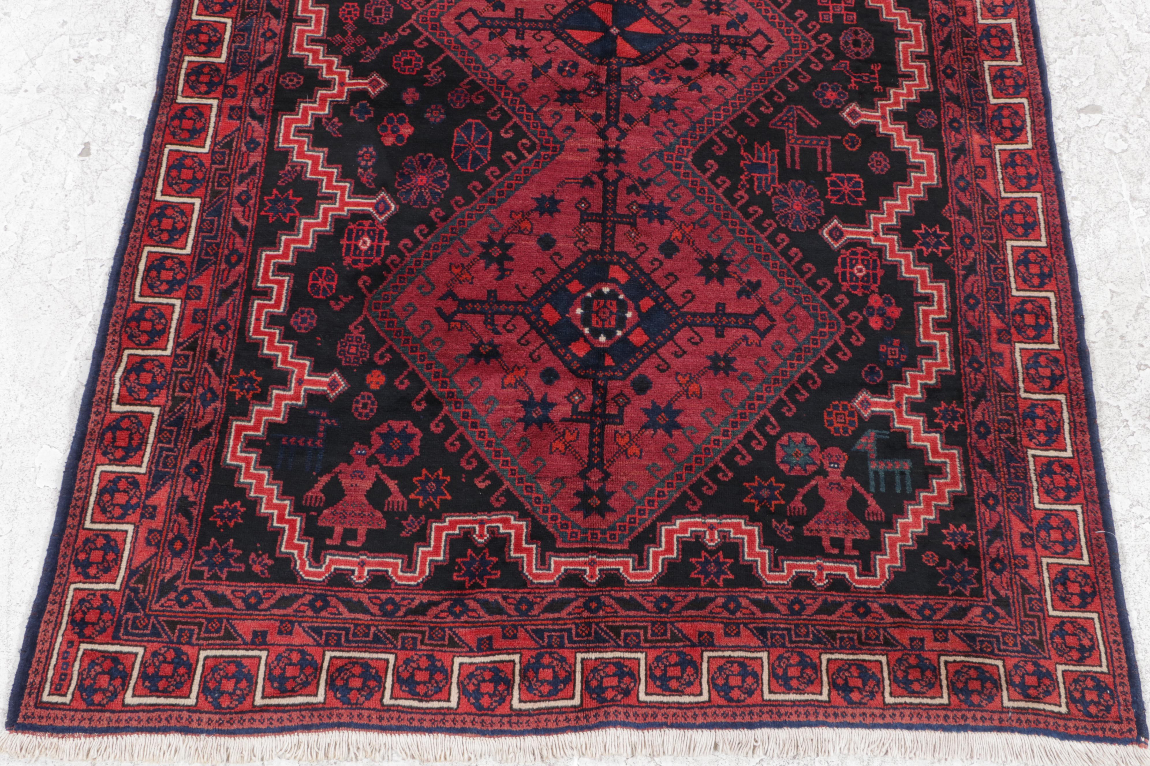 4'11 x 7'9 Hand-Knotted Afghan Kunduz Area Rug