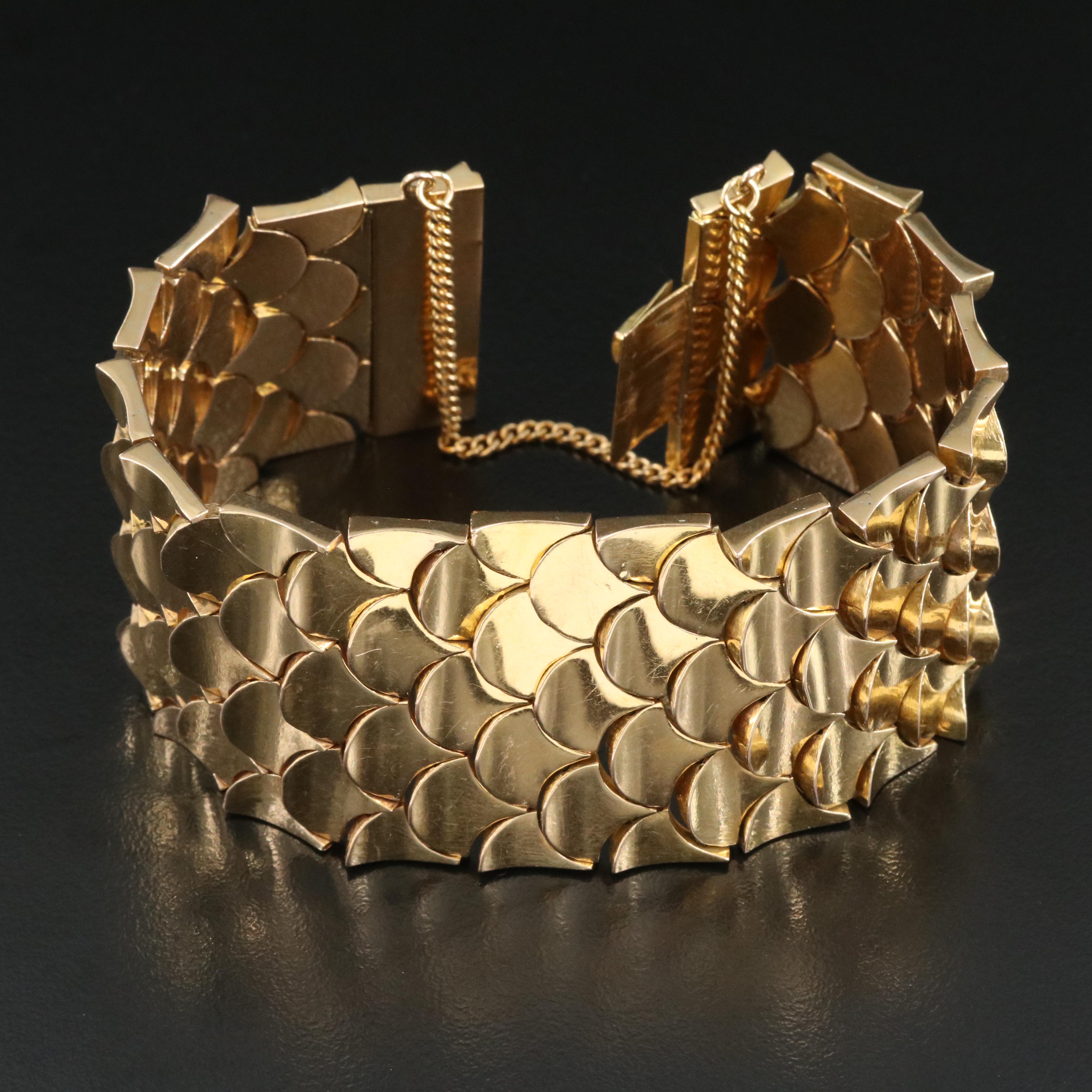 18K Scale Link Bracelet