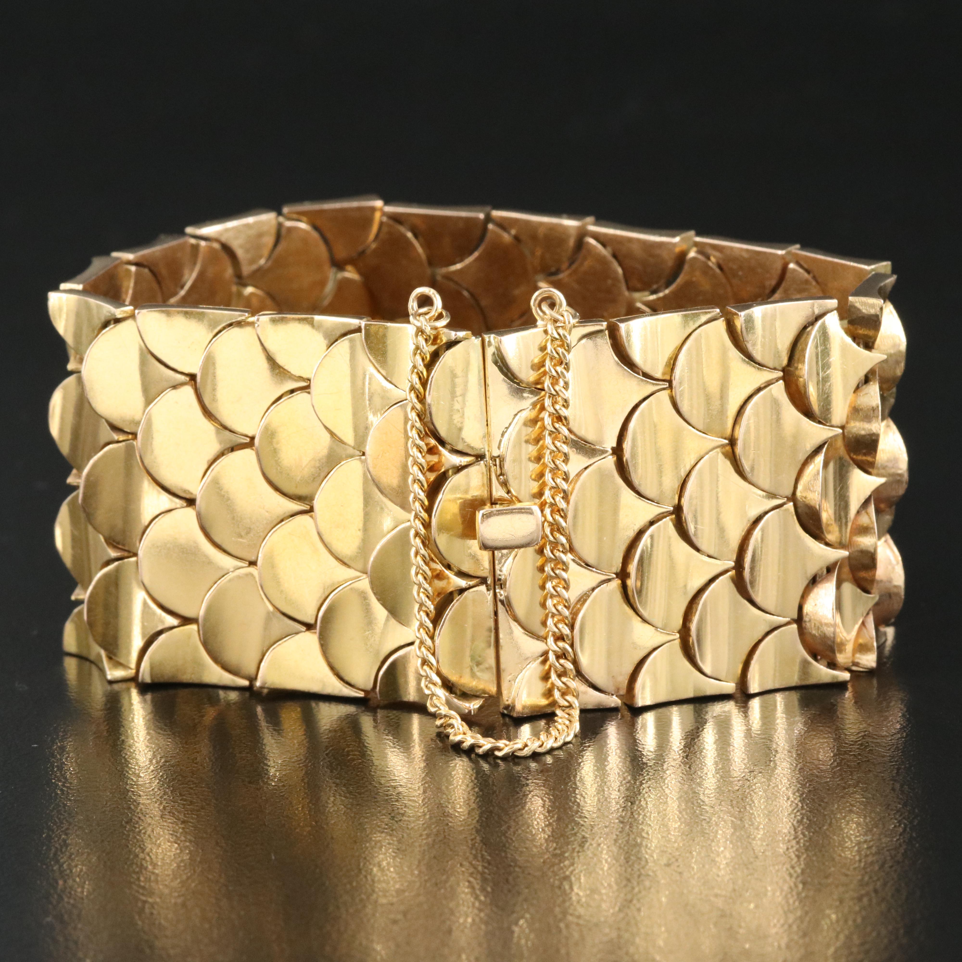 18K Scale Link Bracelet