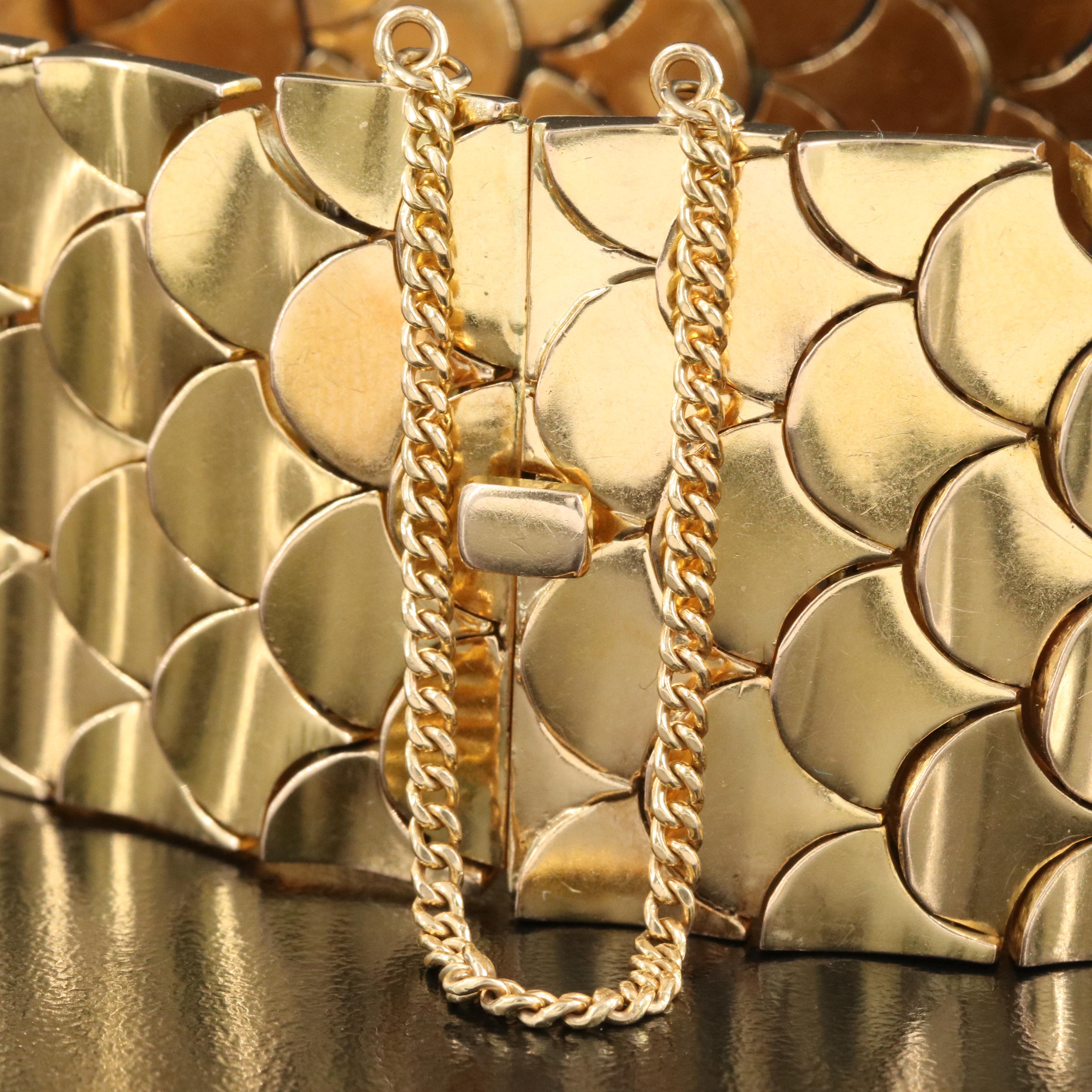 18K Scale Link Bracelet