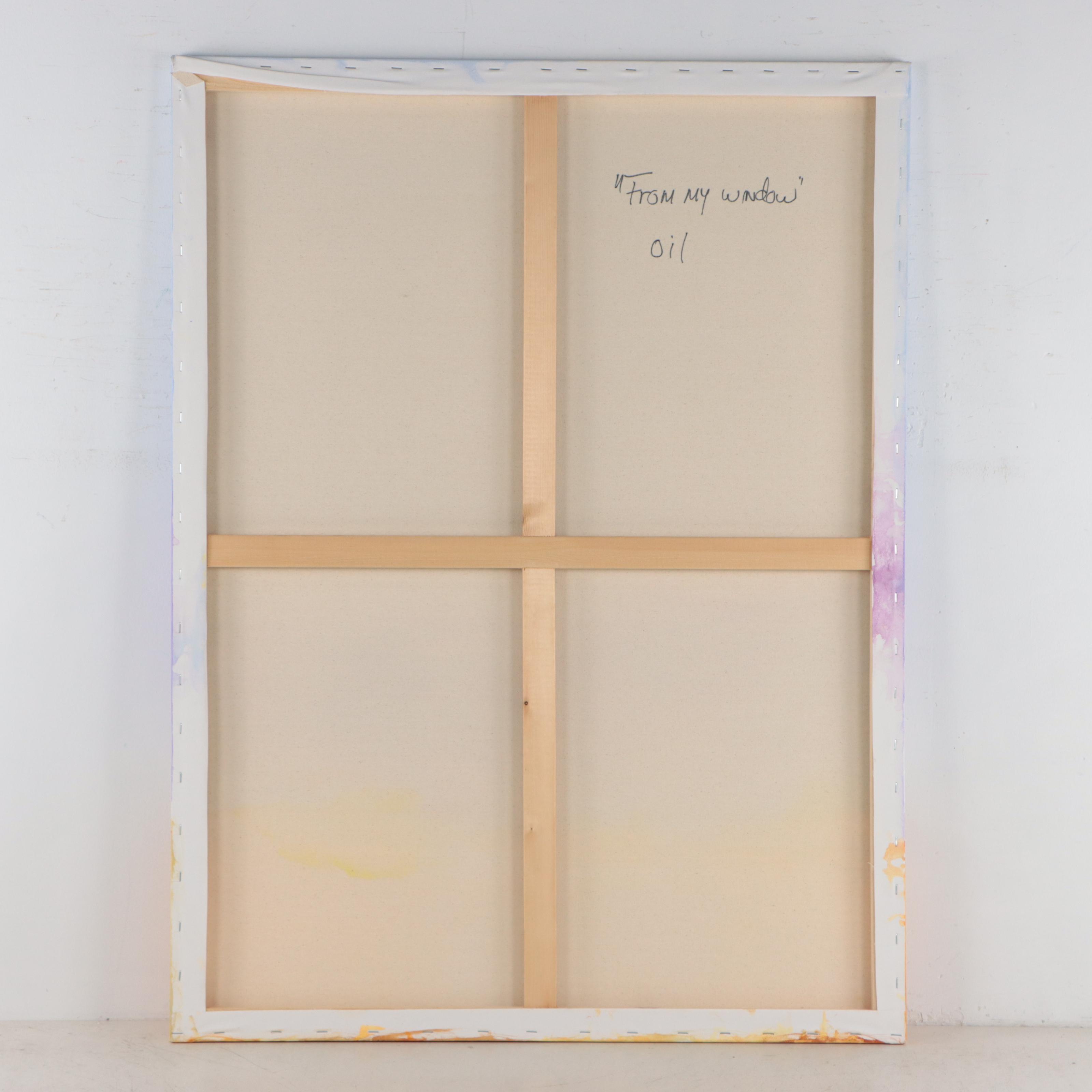 Milagros Pongo Oil Painting "From My Window," 21st Century