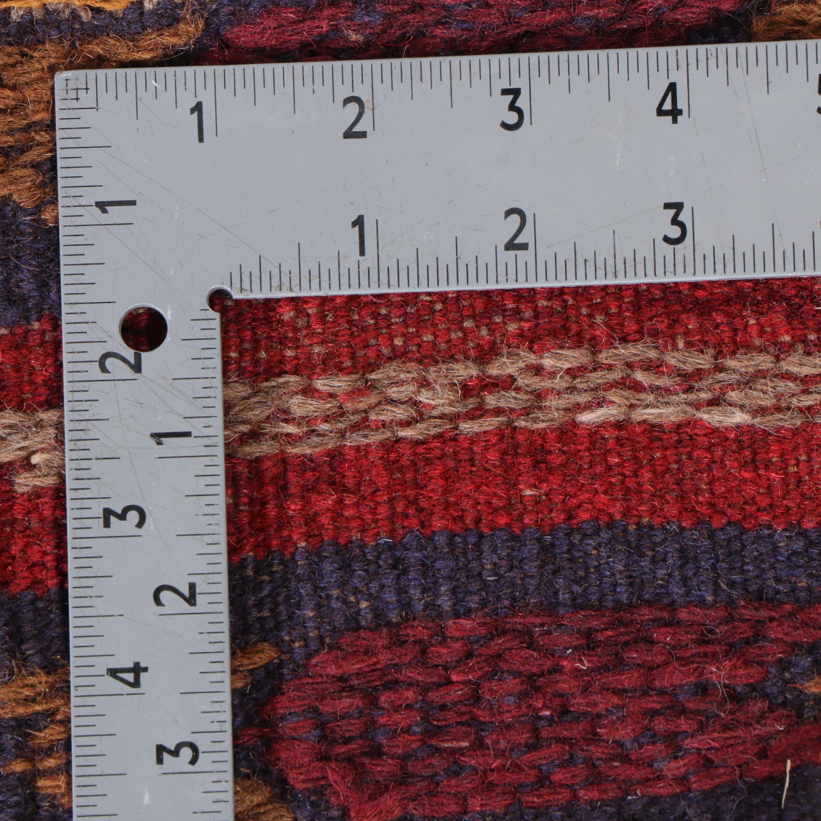 2'2 x 8'2 Hand-Knotted Afghan Mixed Technique Carpet Runner