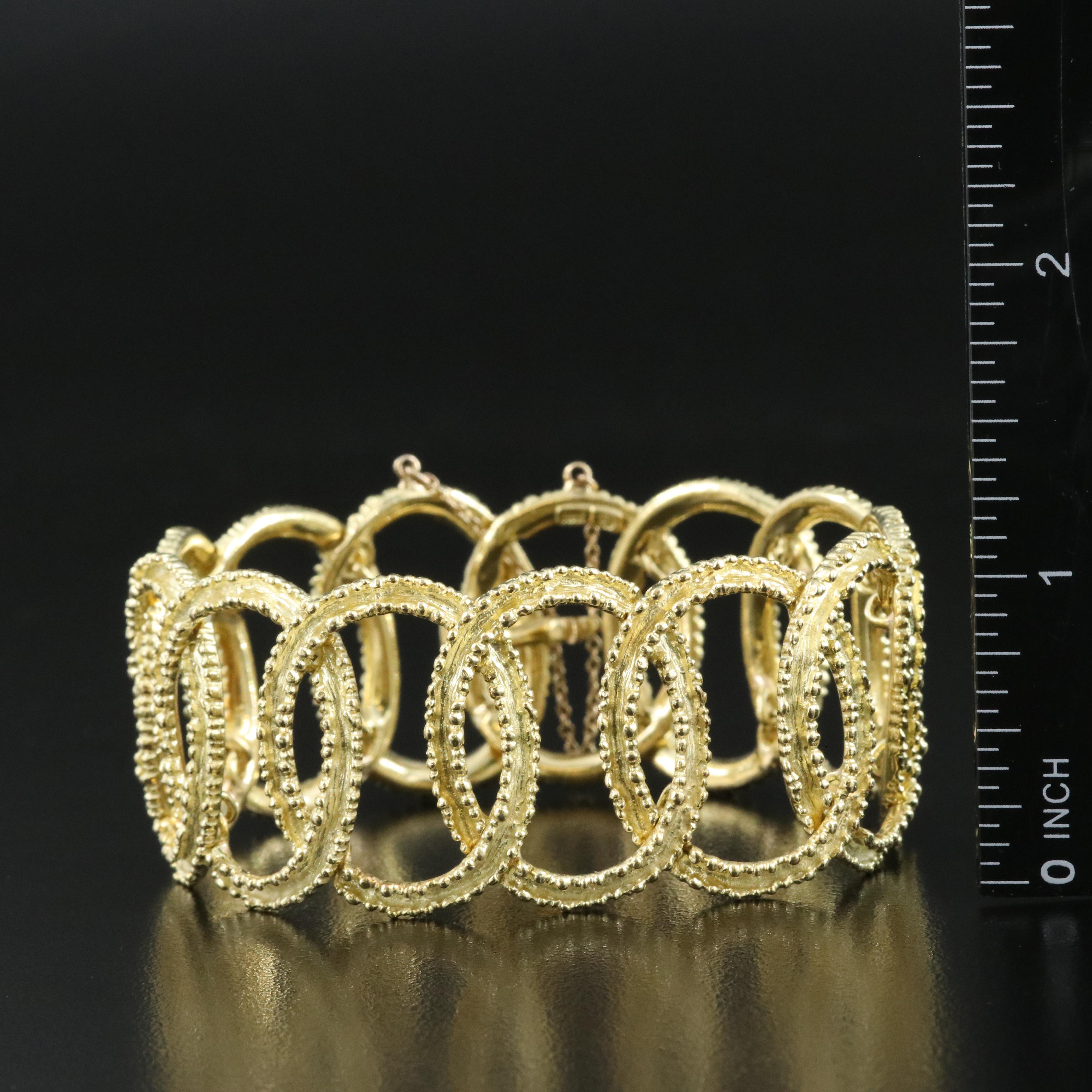 18K Interlocking Oval Link Bracelet