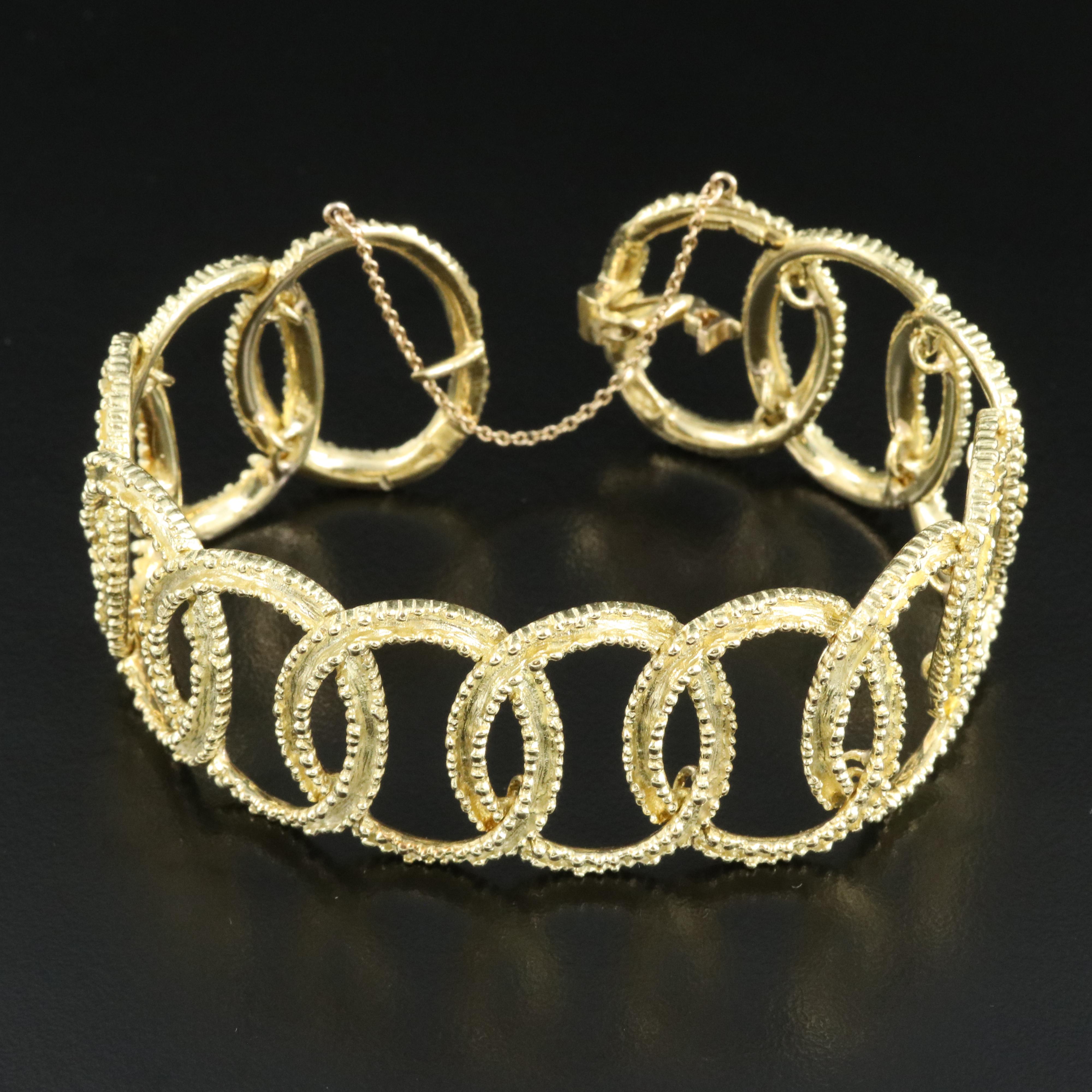 18K Interlocking Oval Link Bracelet
