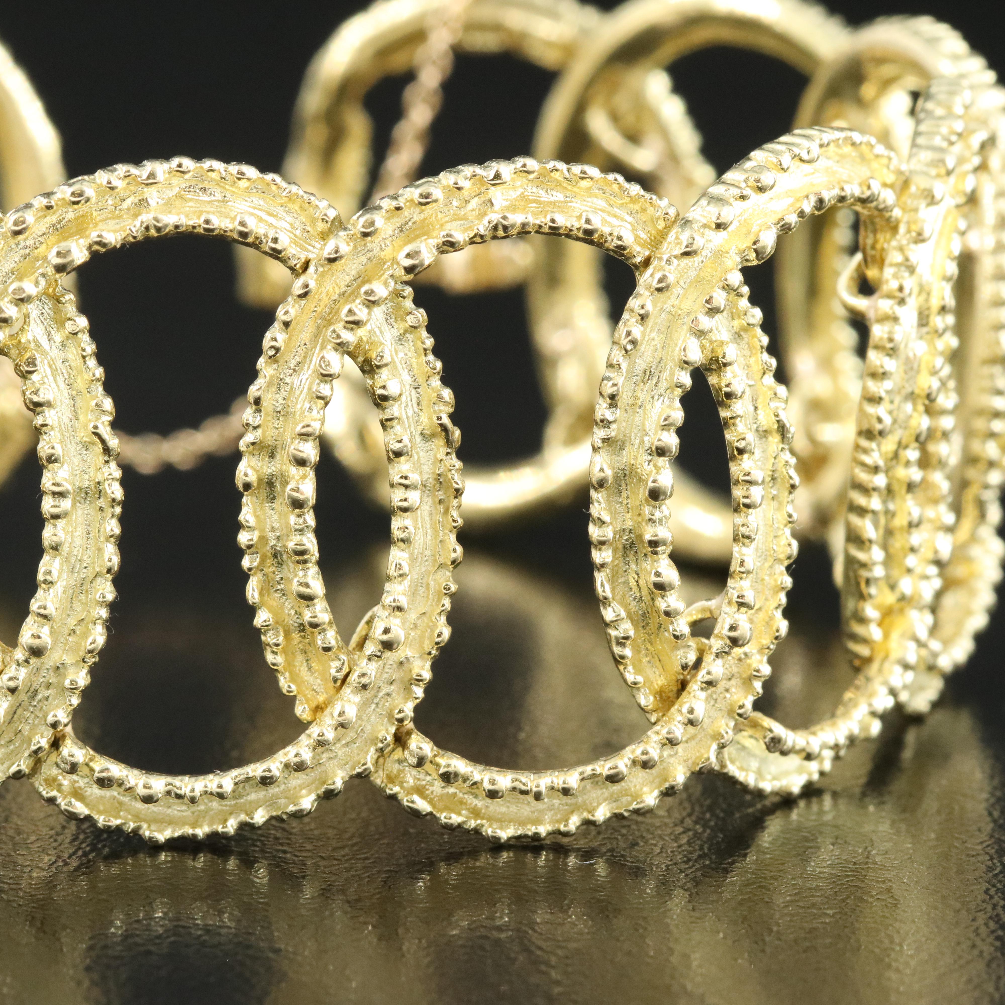 18K Interlocking Oval Link Bracelet