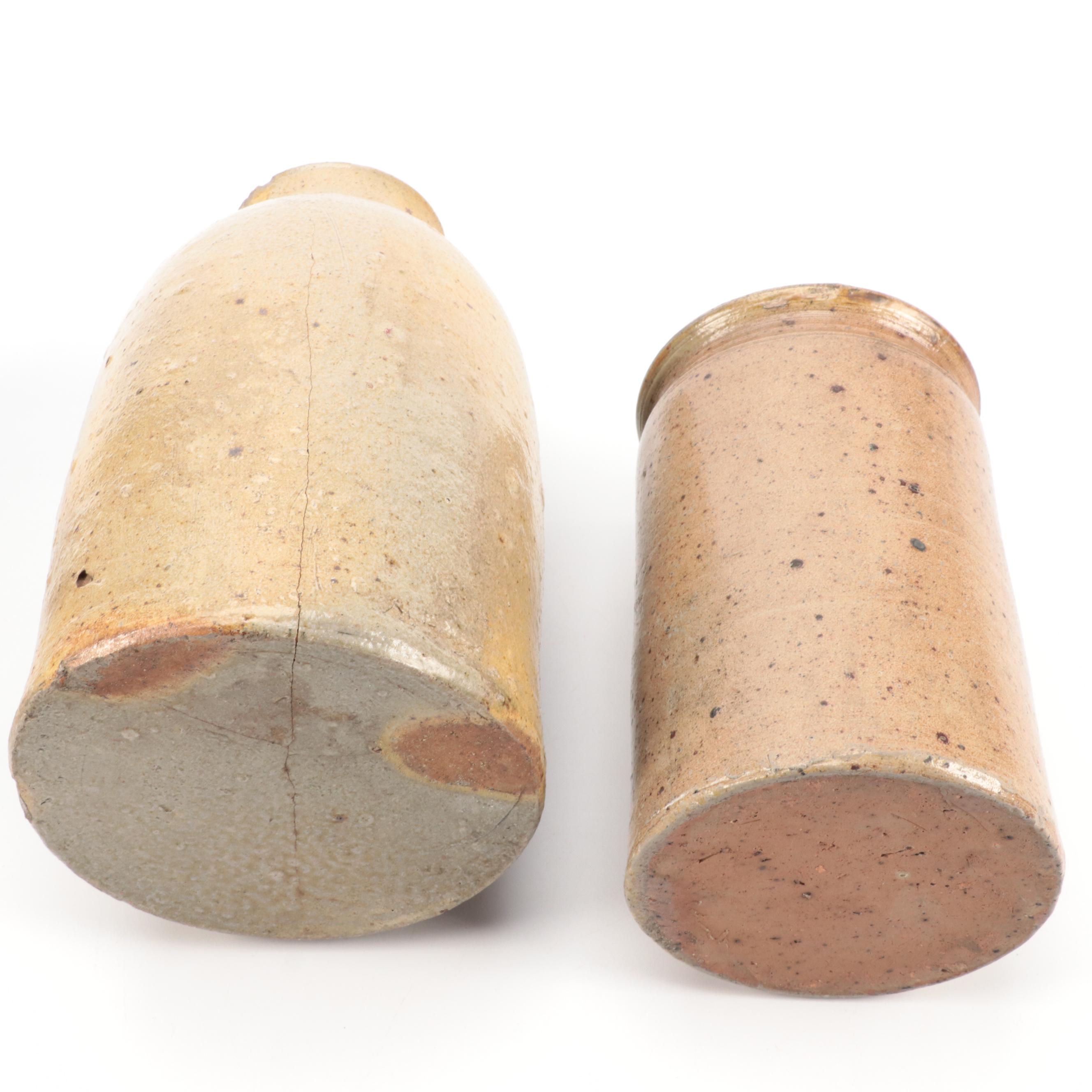 Antique Salt Glazed and Other Stoneware Crocks