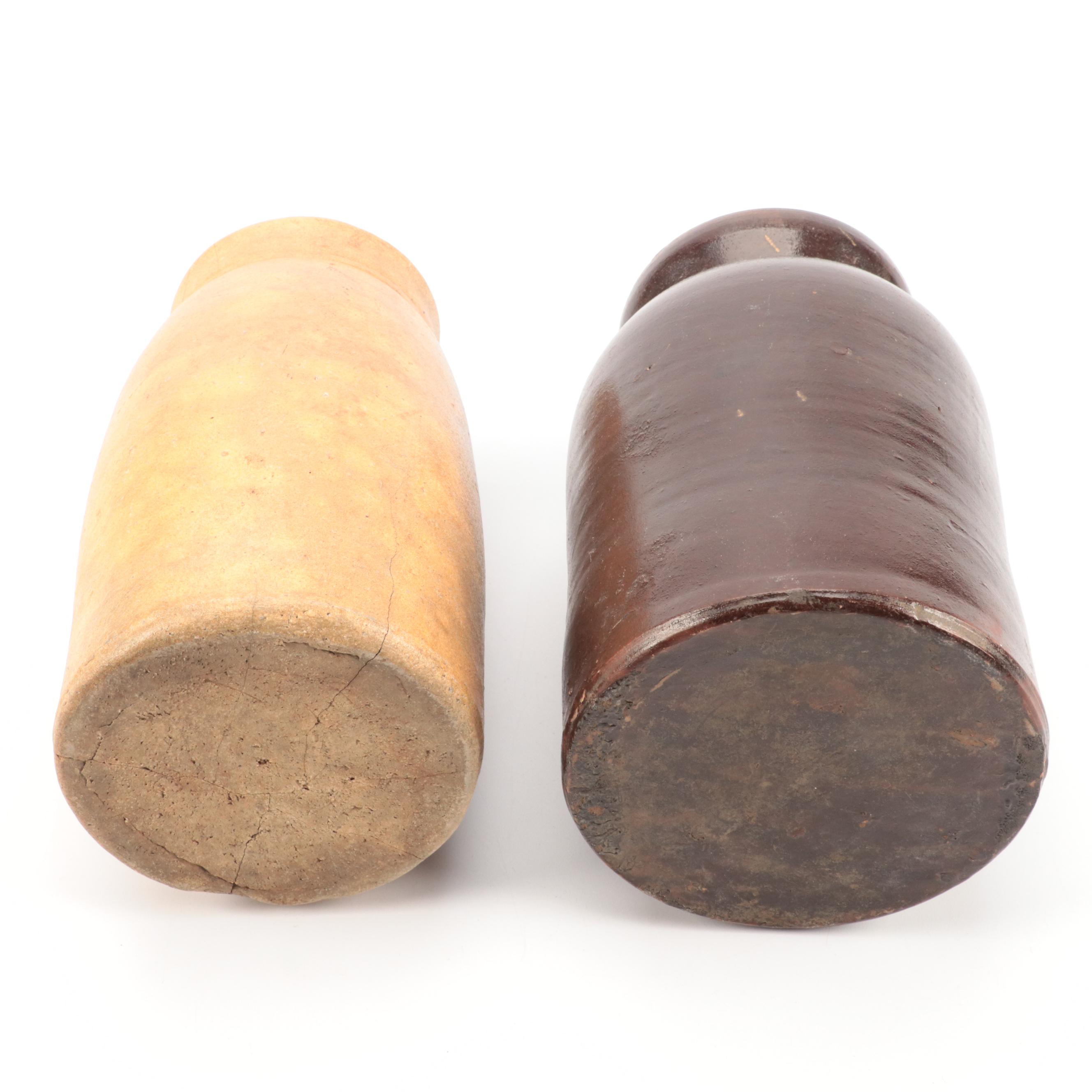 Antique Salt Glazed and Other Stoneware Crocks