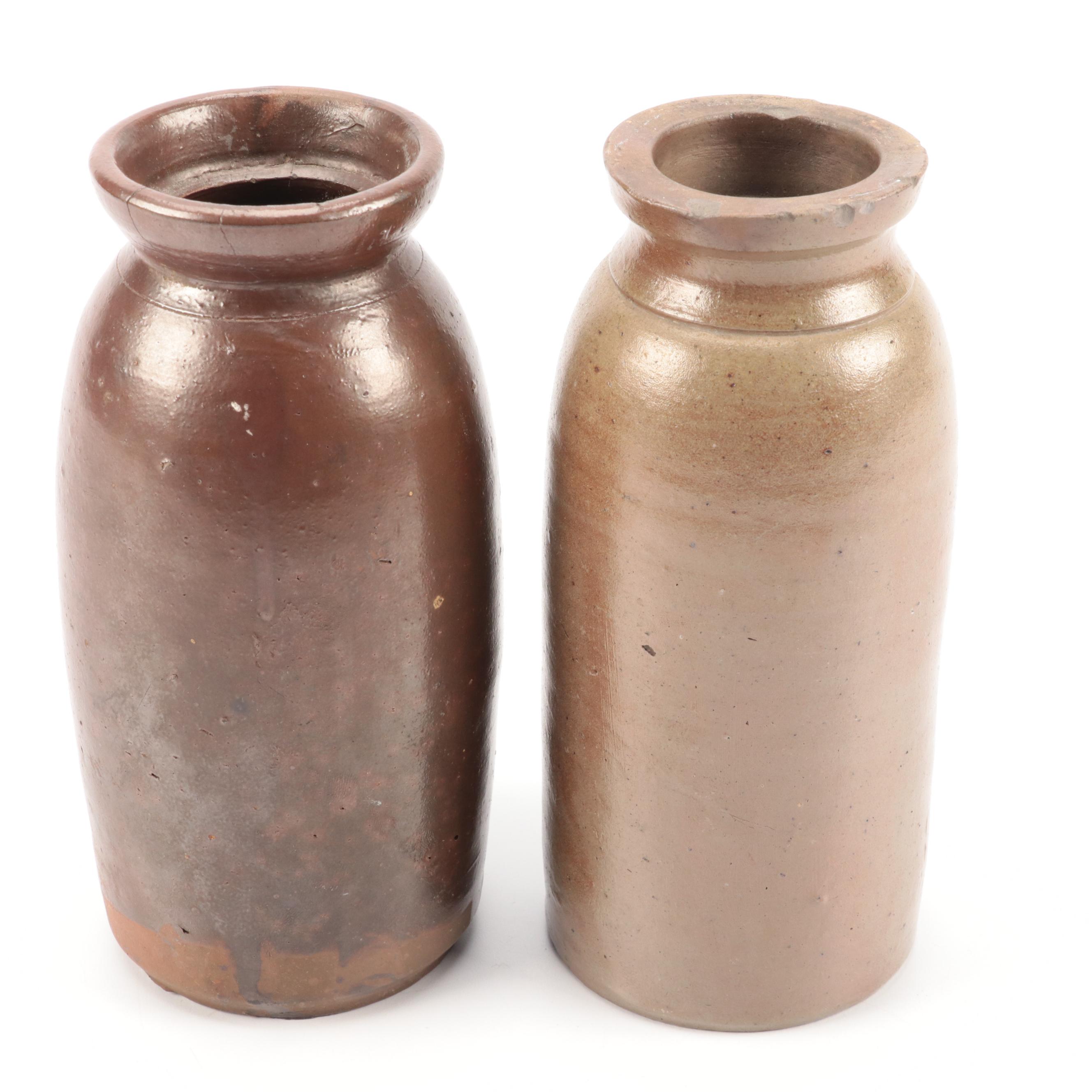 Antique Salt Glazed and Other Stoneware Crocks