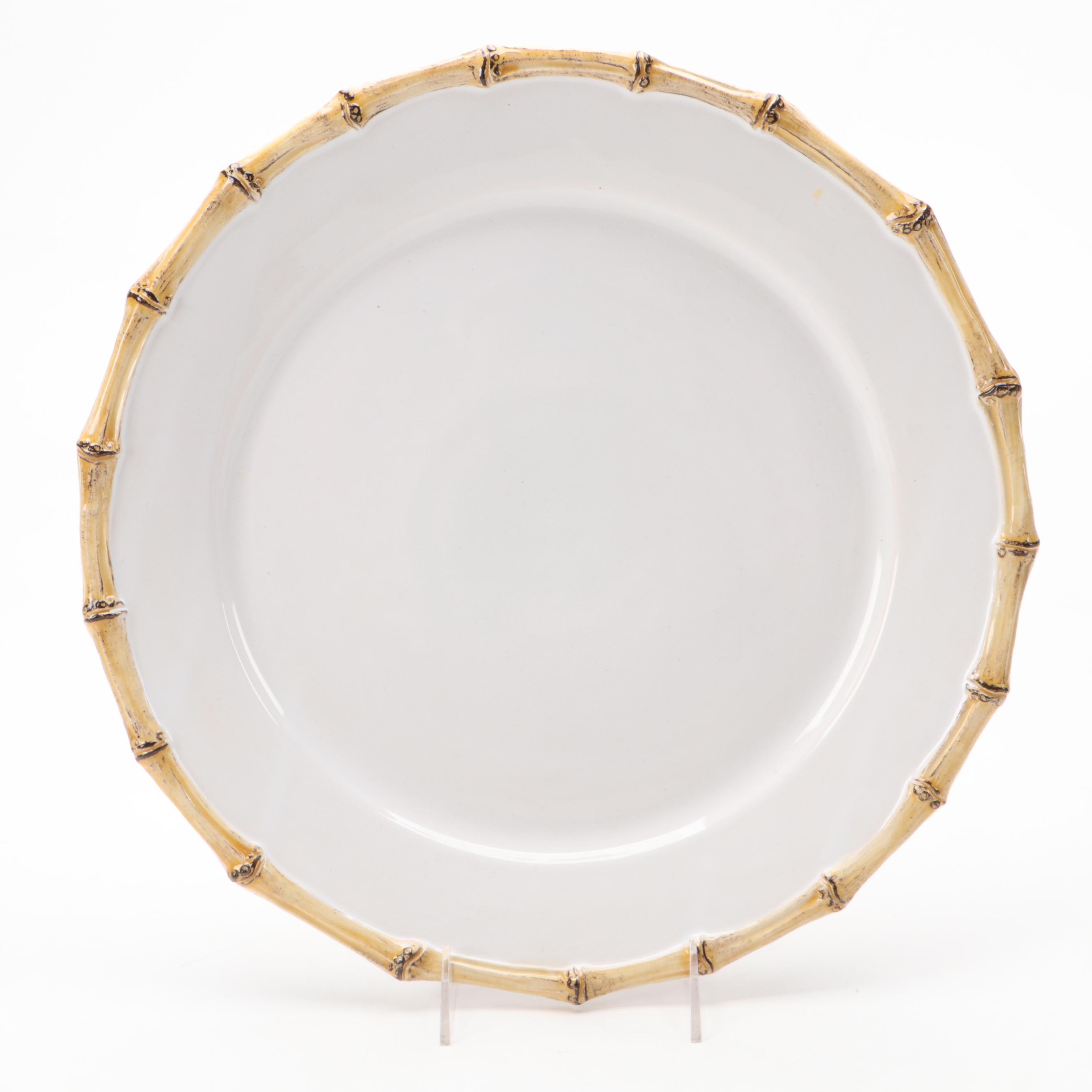 Juliska "Classic Bamboo" Ceramic Charger and Serveware