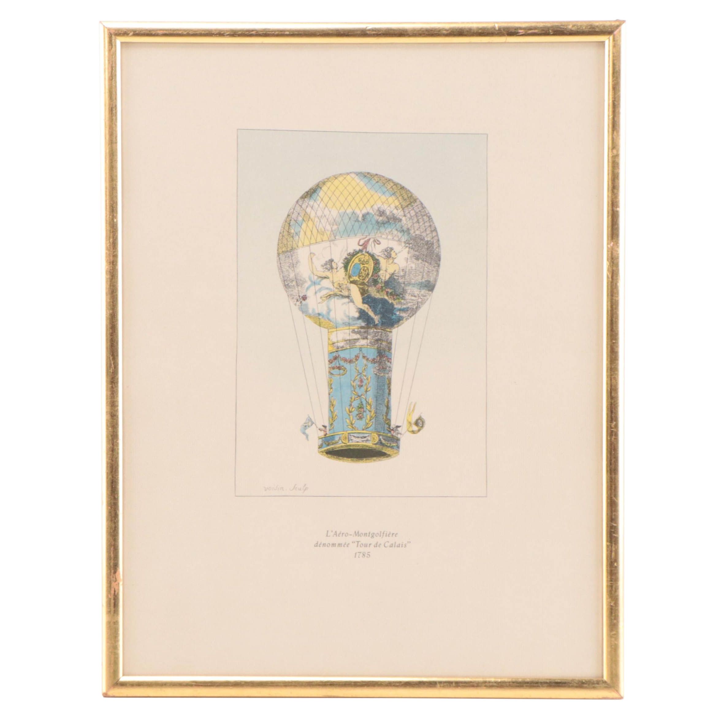 Halftone After Rozier "L'Aéro - Montgolfière dénommée 'Tour de Calais' "