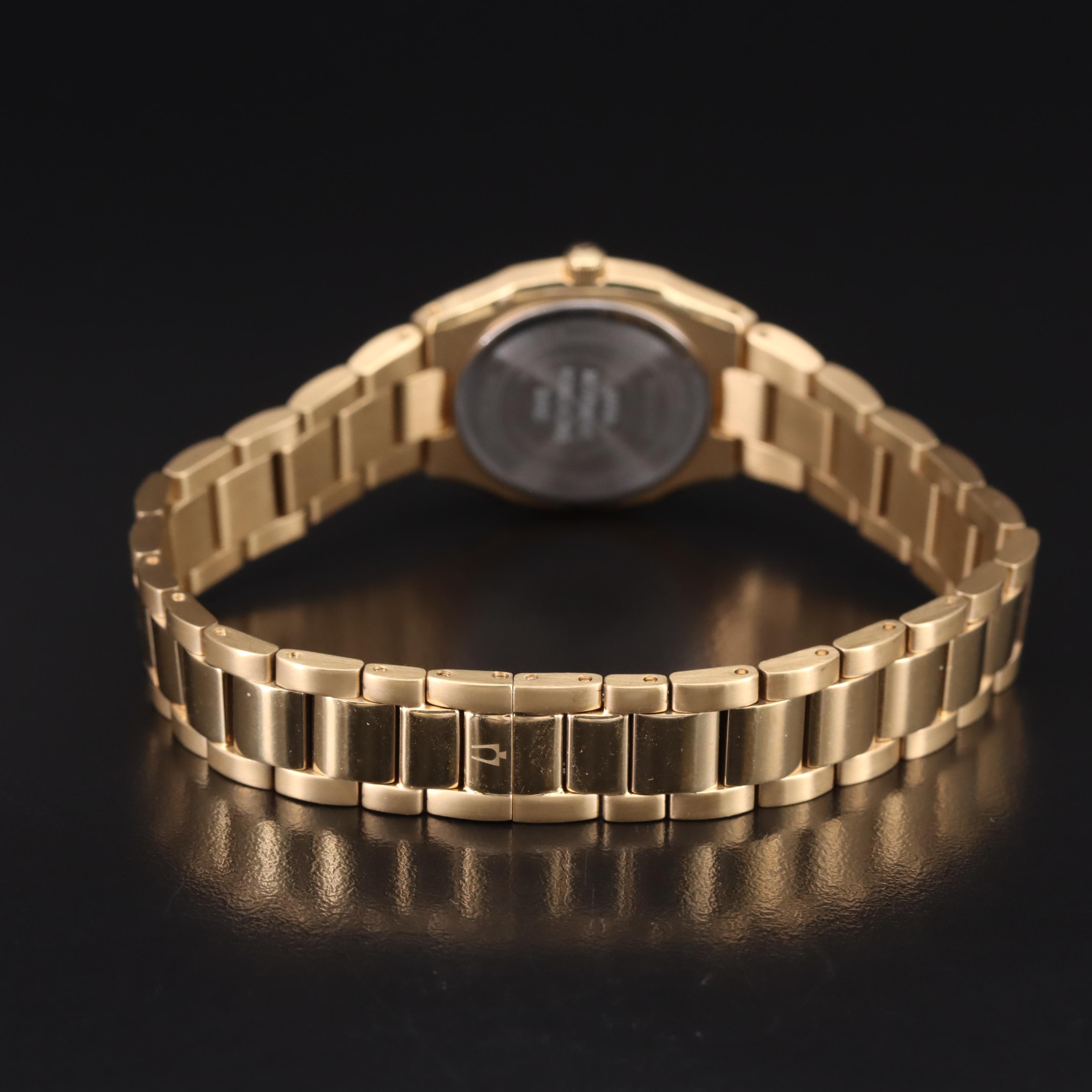 Bulova Diamond and Mother-of-Pearl Dial Watch