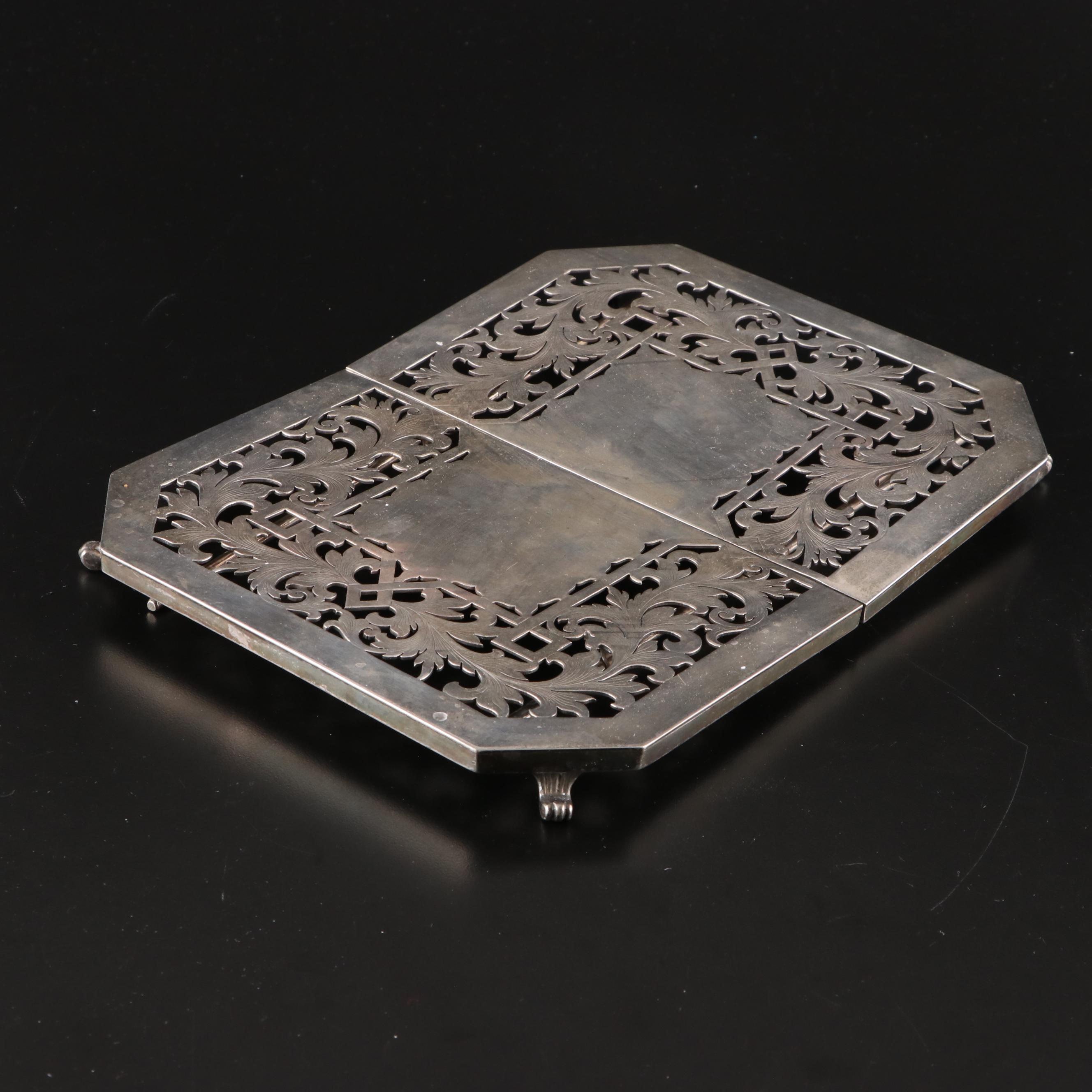 Silver Plate Expanding Trivet, Early to Mid 20th Century
