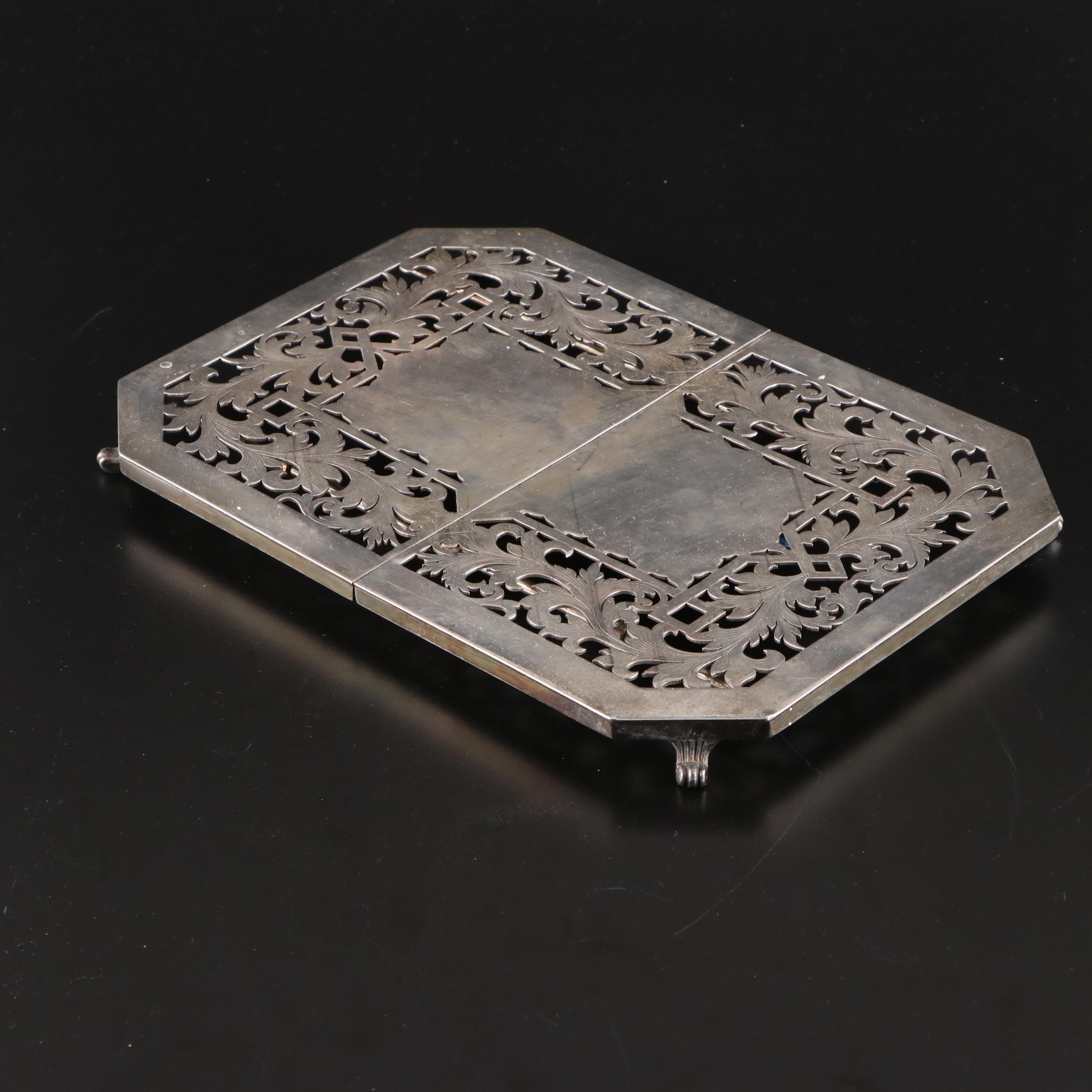 Silver Plate Expanding Trivet, Early to Mid 20th Century