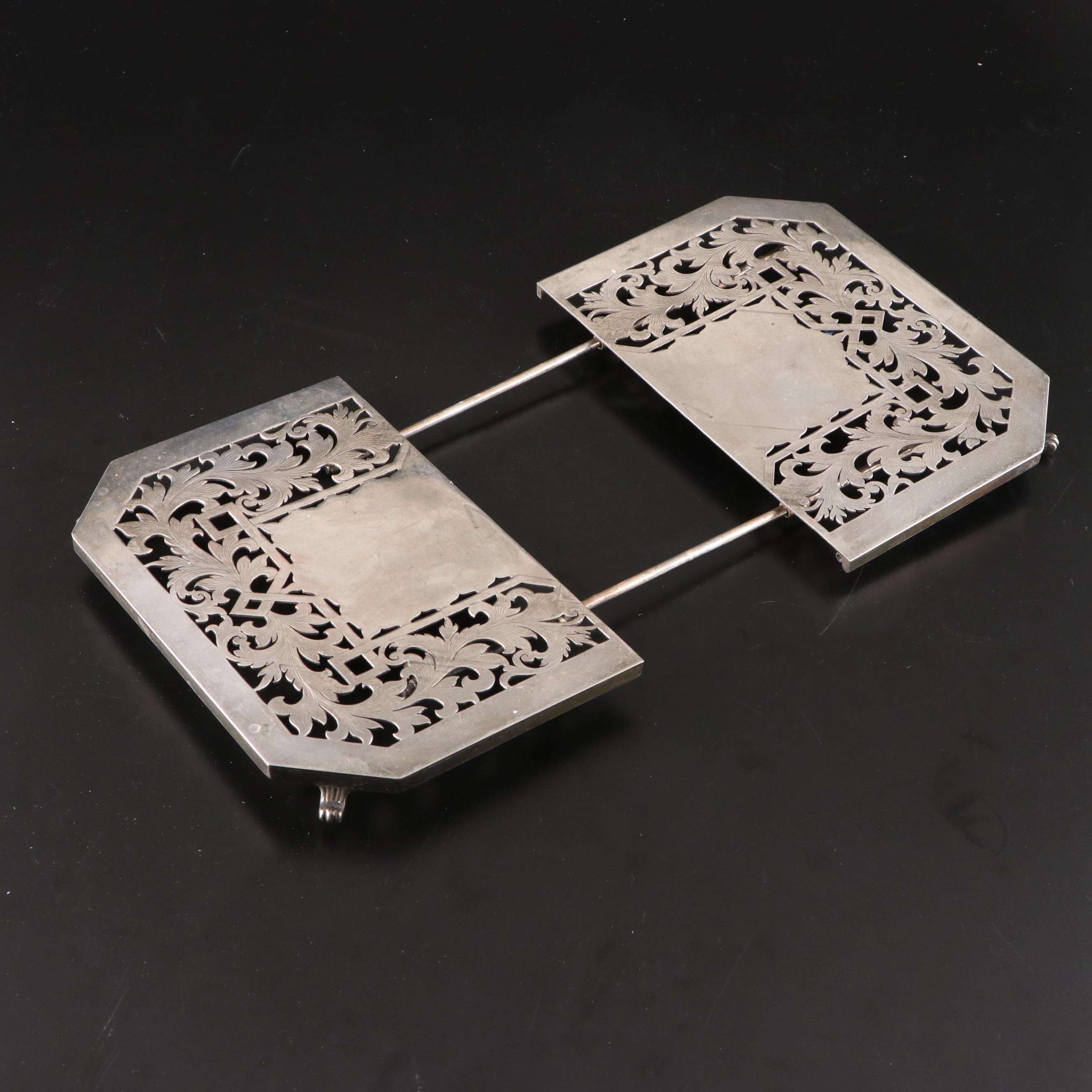 Silver Plate Expanding Trivet, Early to Mid 20th Century