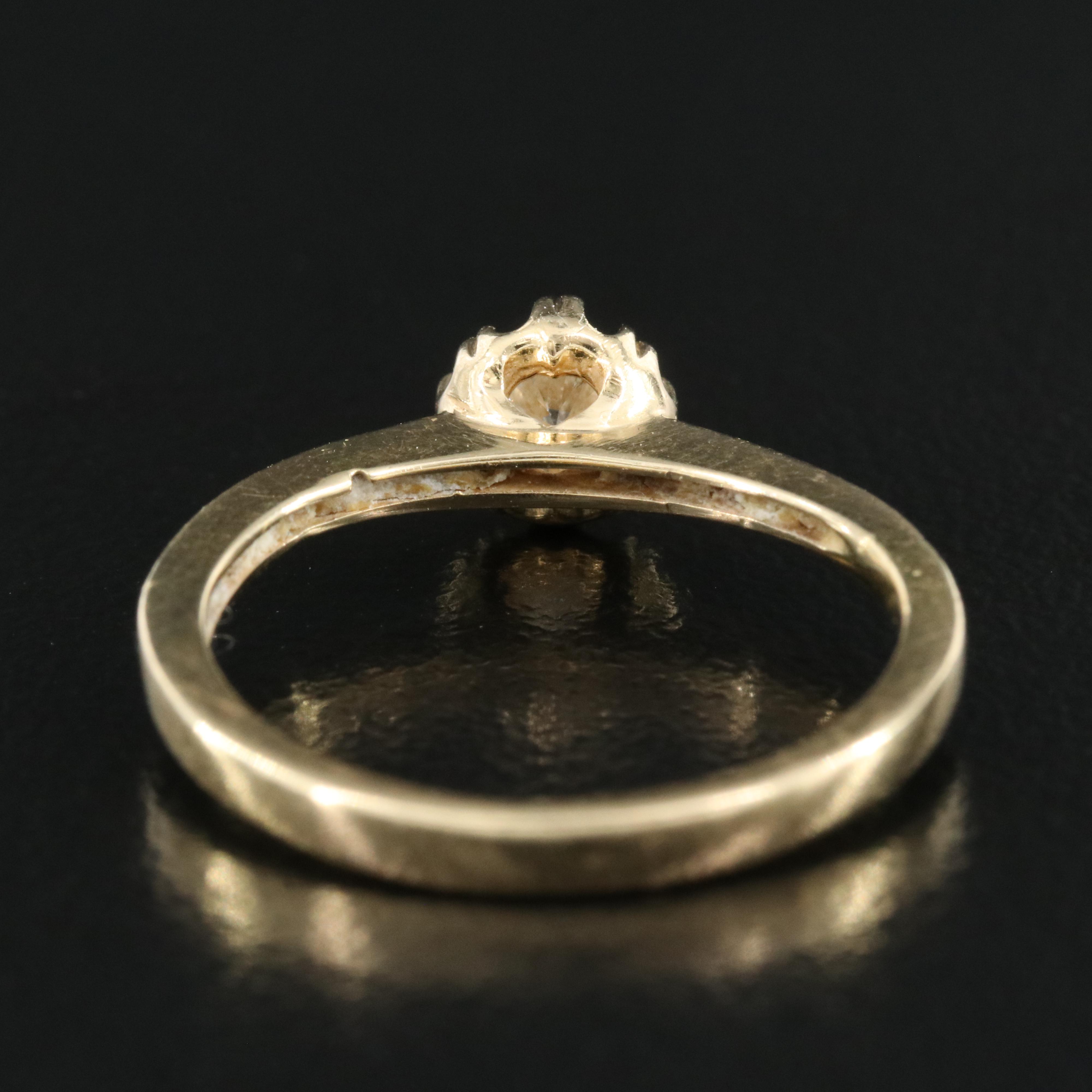 14K 0.20 CT Diamond Solitaire Ring