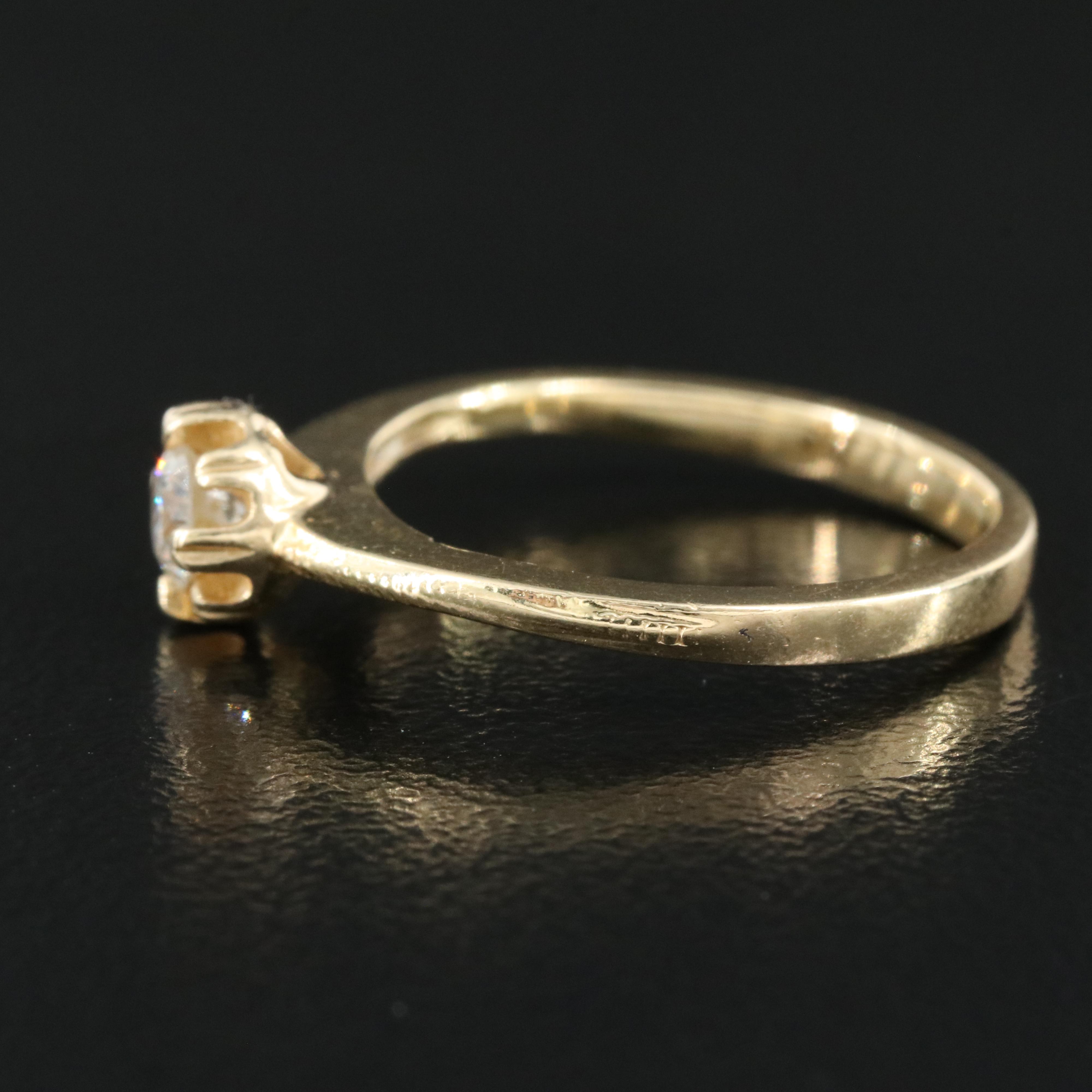 14K 0.20 CT Diamond Solitaire Ring