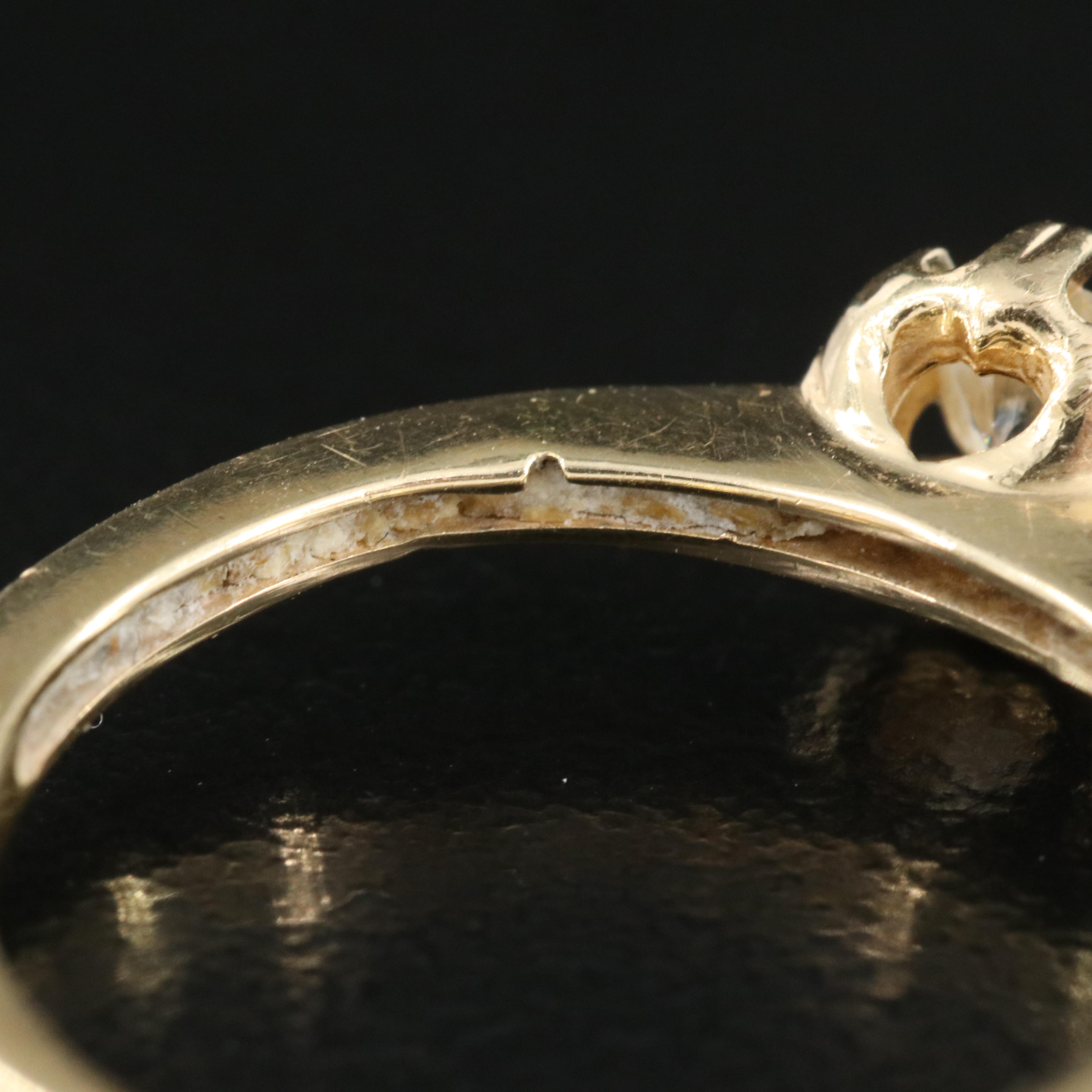 14K 0.20 CT Diamond Solitaire Ring