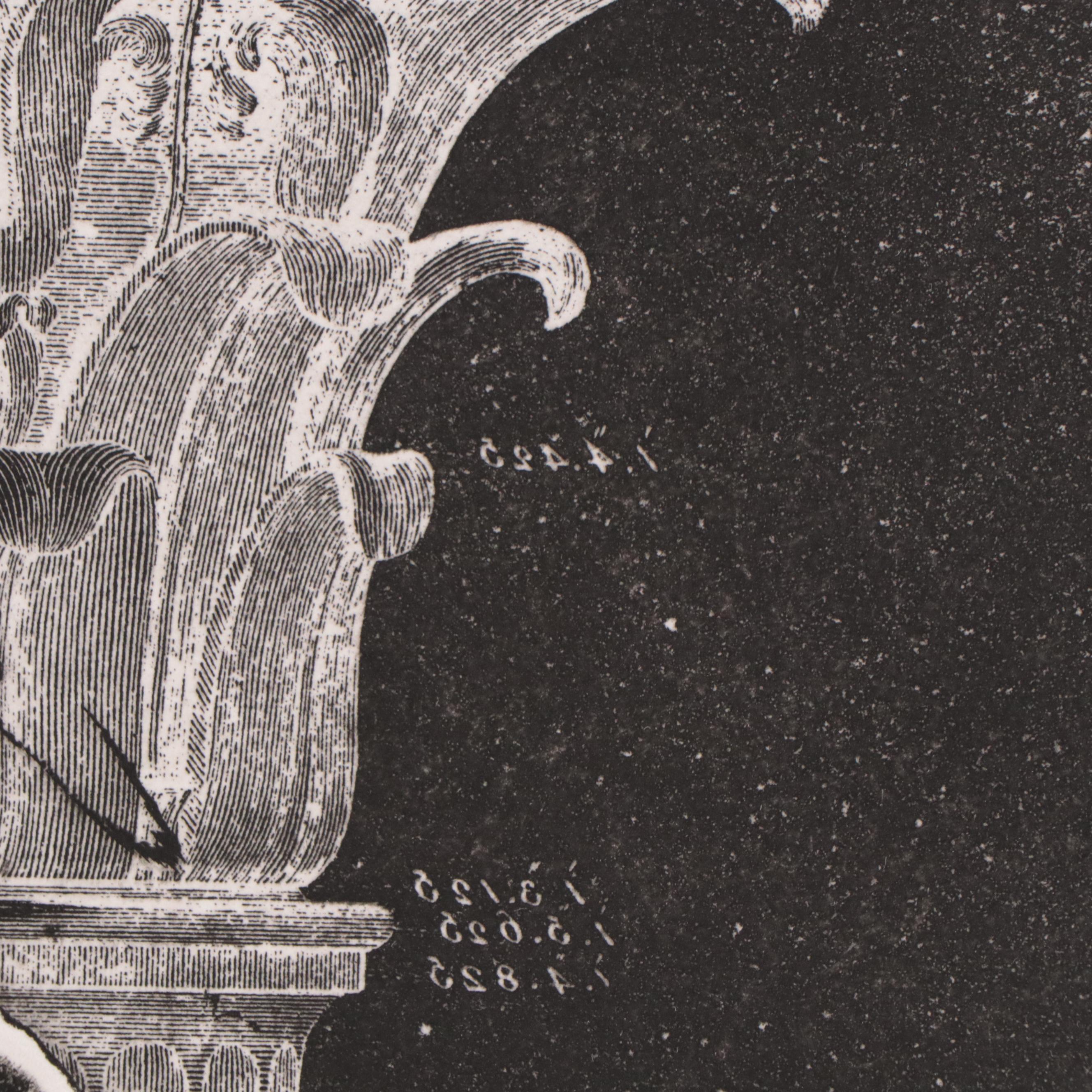 Sidney Chafetz Etching of Man and Corinthian Capital