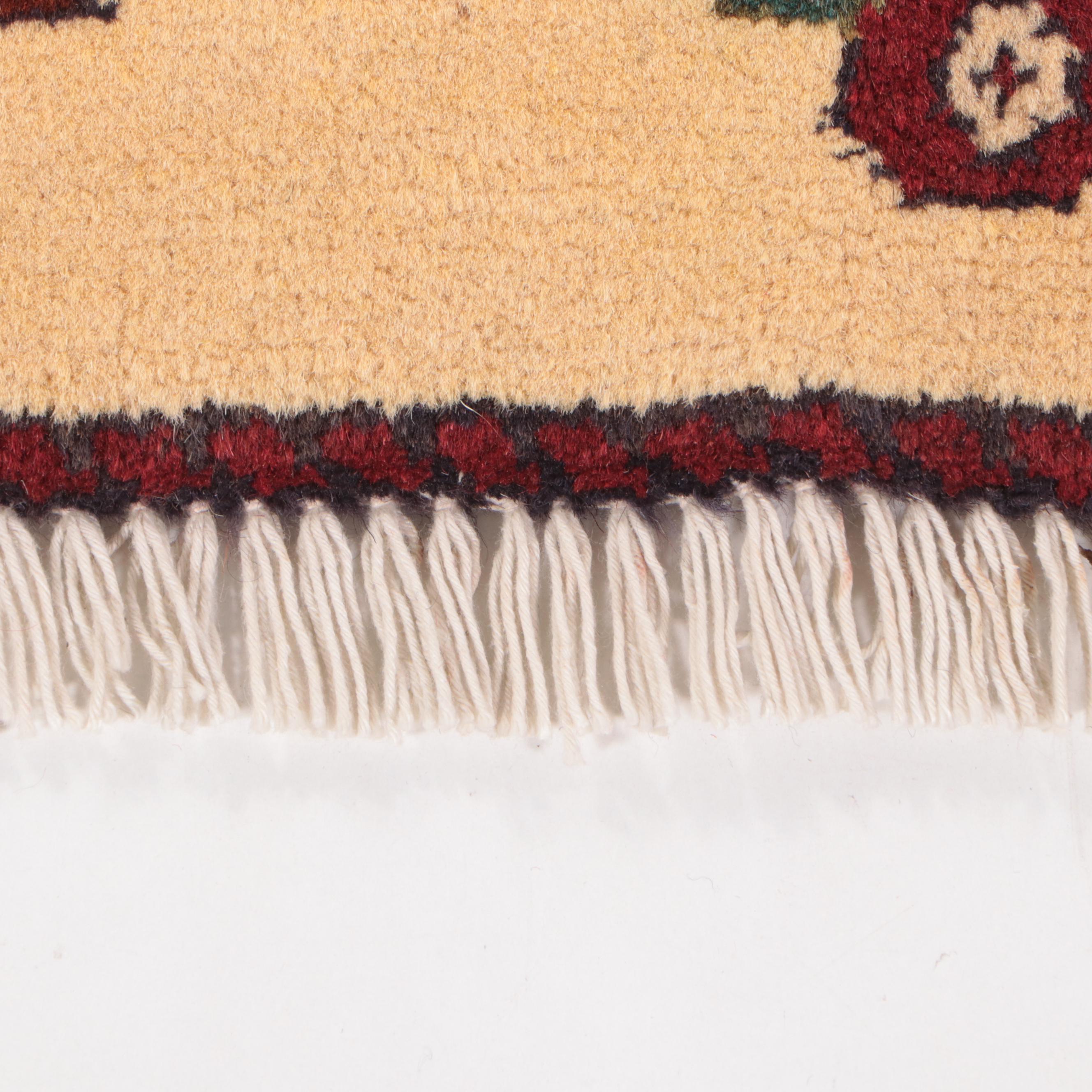 2' x 3' Hand-Knotted Afghan Pictorial War Rug