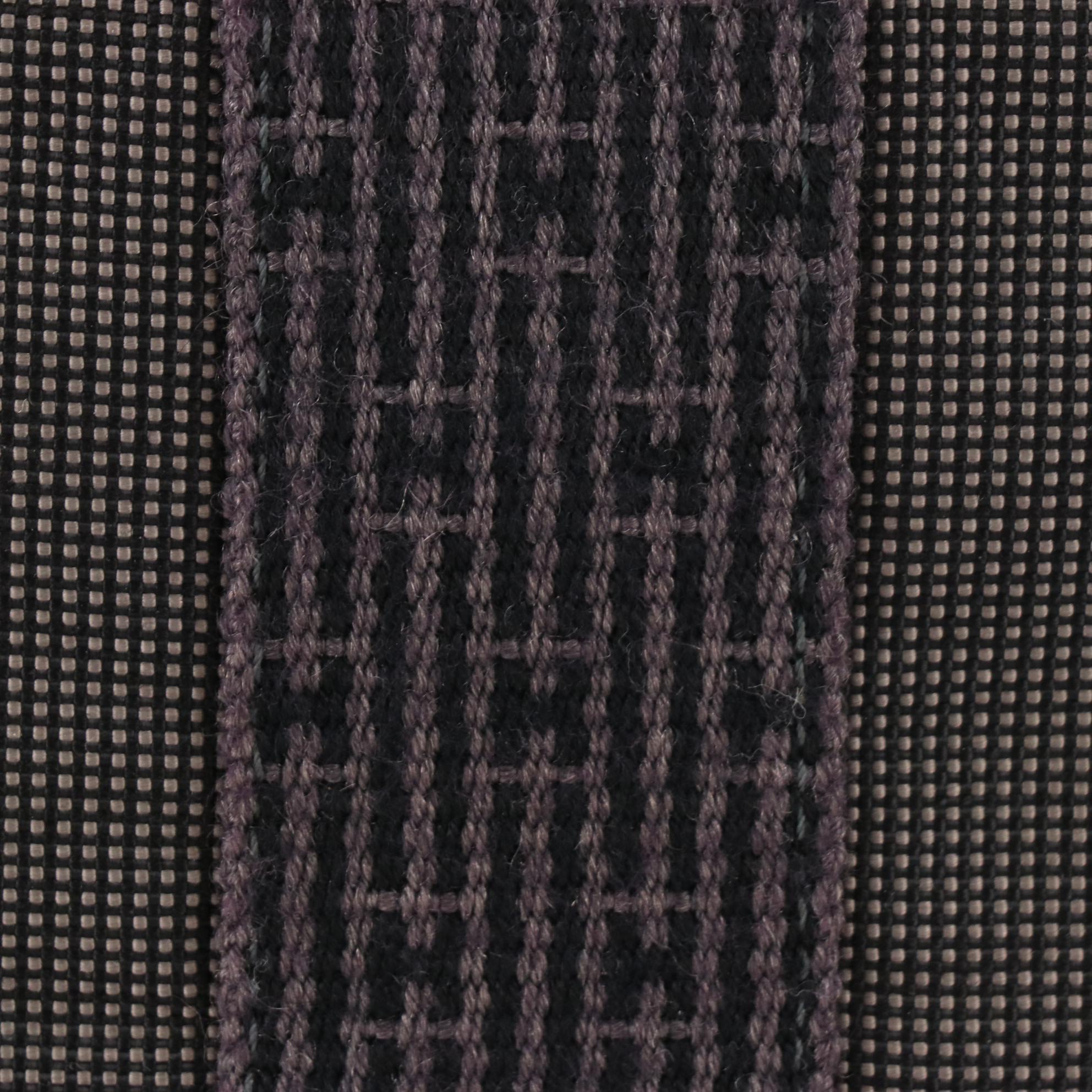 Hermès Herline Zip-Around Wallet in Gray and Black Nylon