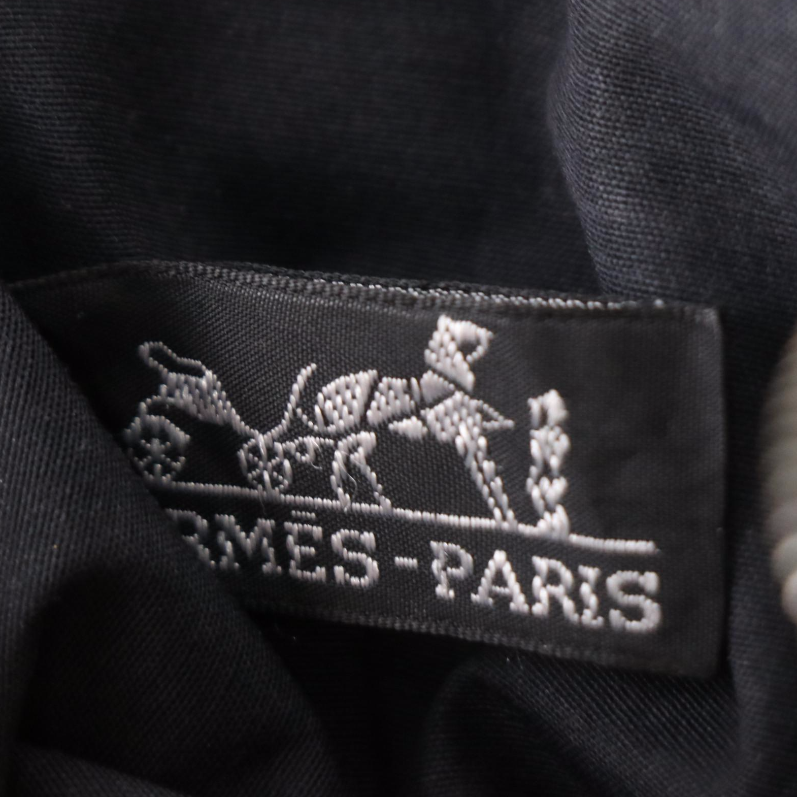 Hermès Herline Zip-Around Wallet in Gray and Black Nylon