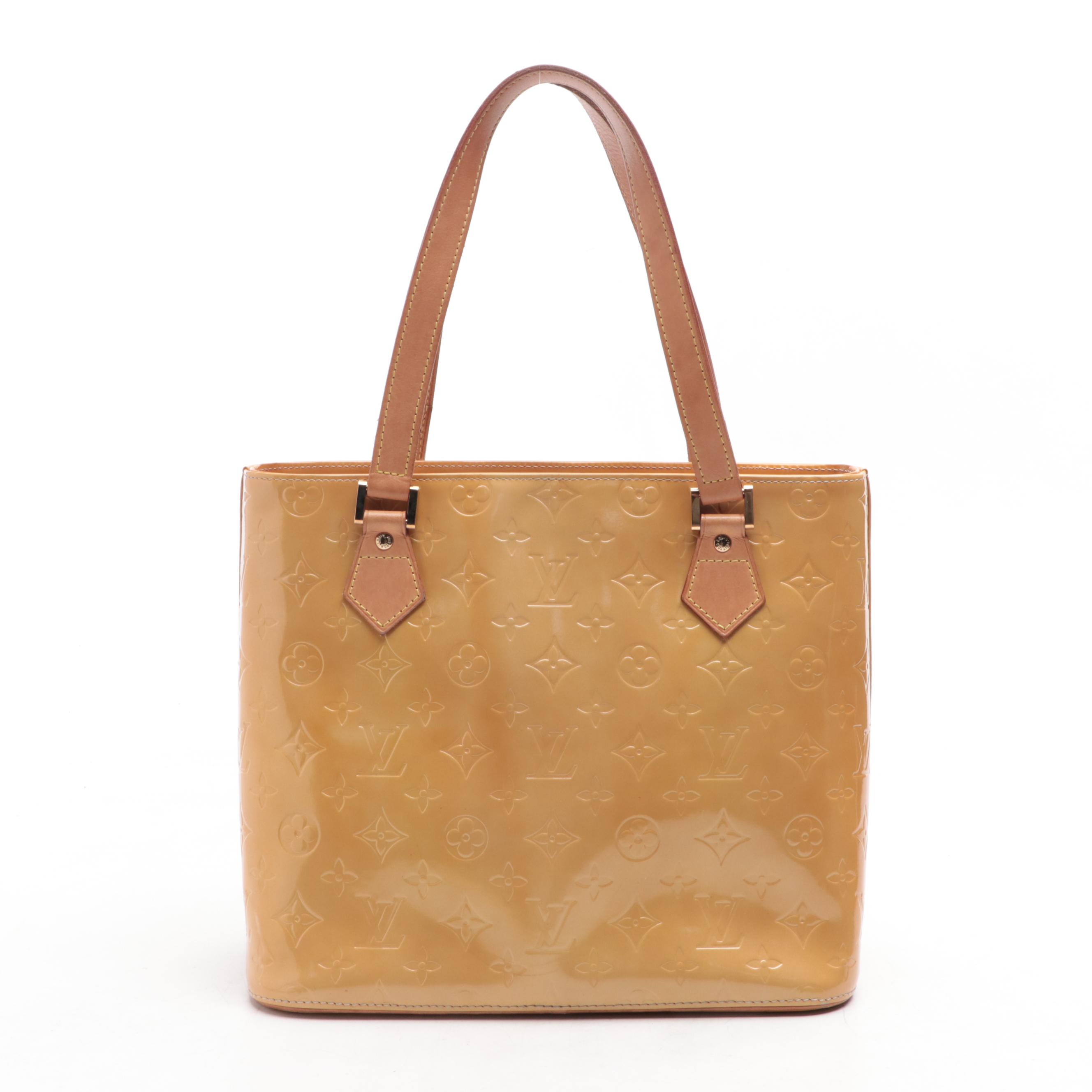 Louis Vuitton Houston Bag in Monogram Vernis and Vachetta Leather