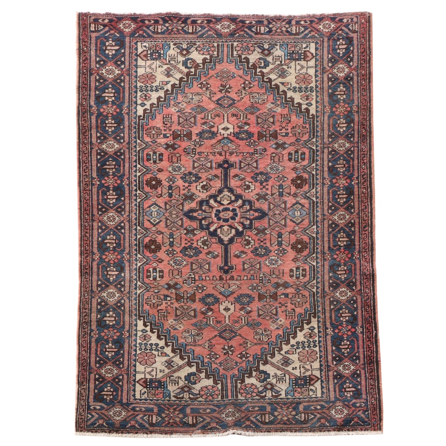 4'2 x 5'10 Hand-Knotted Persian Malayer Area Rug