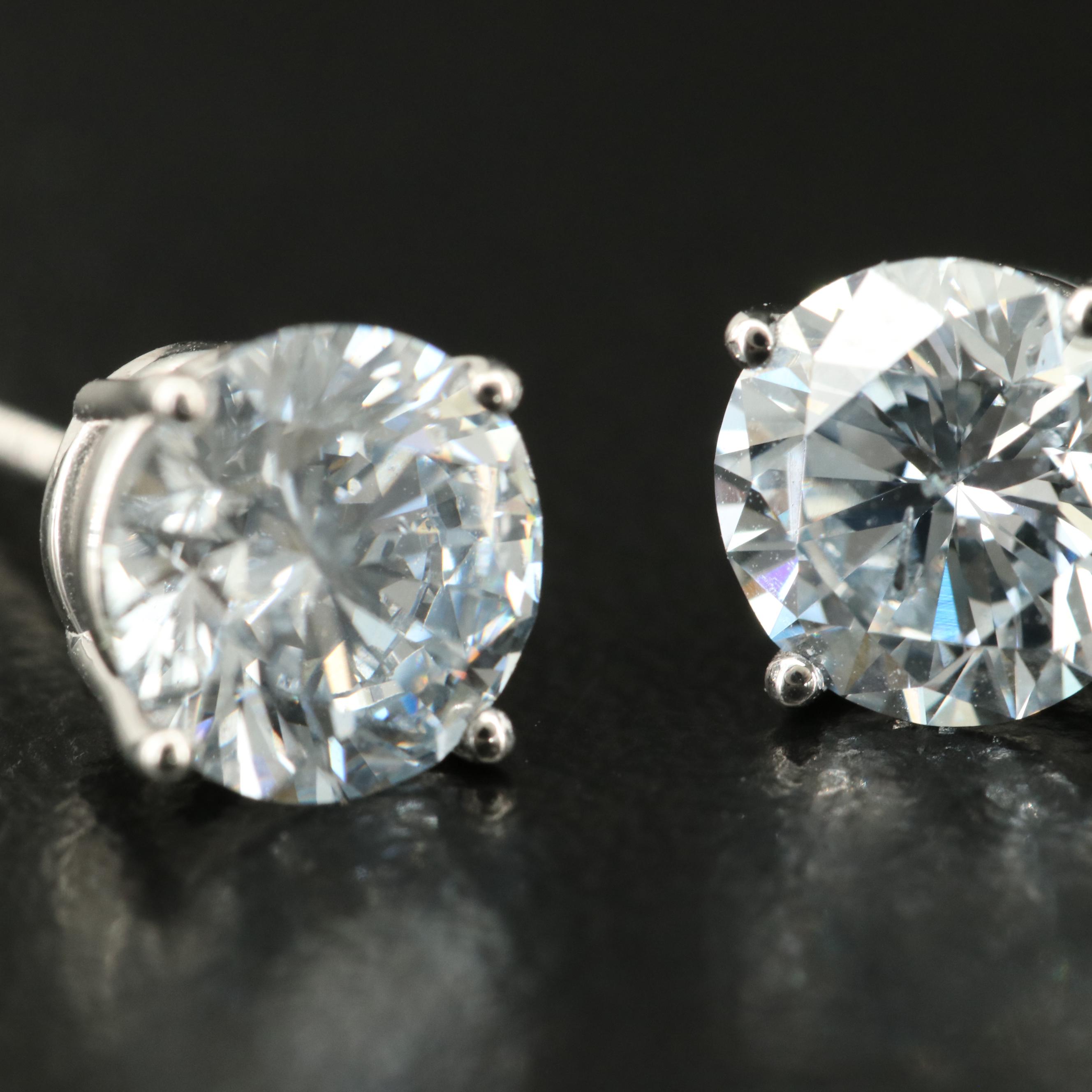 14K 2.25 CTW Lab Grown Diamond Stud Earrings