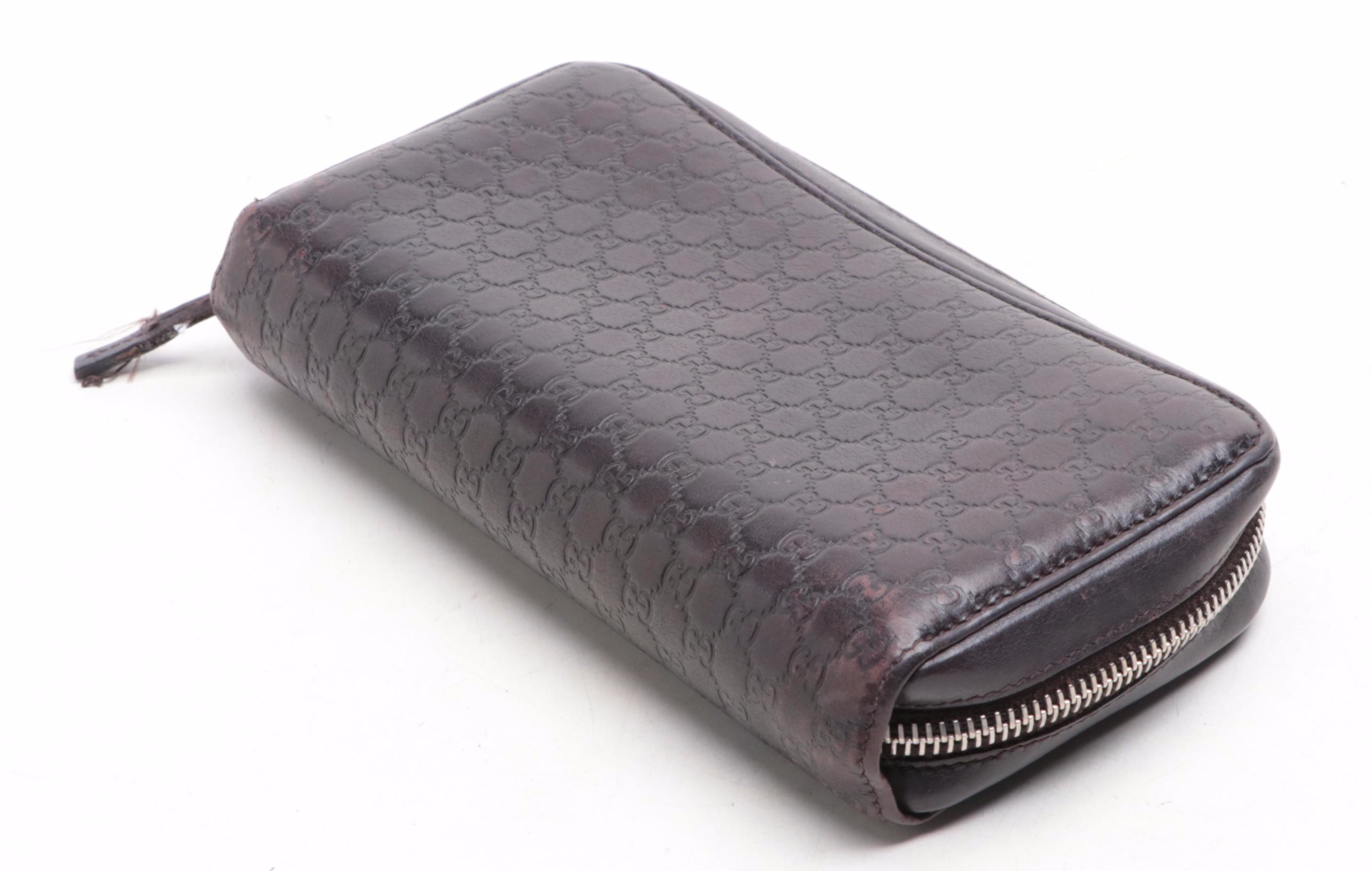 Gucci Continental Clutch Wallet in Microguccissima Leather