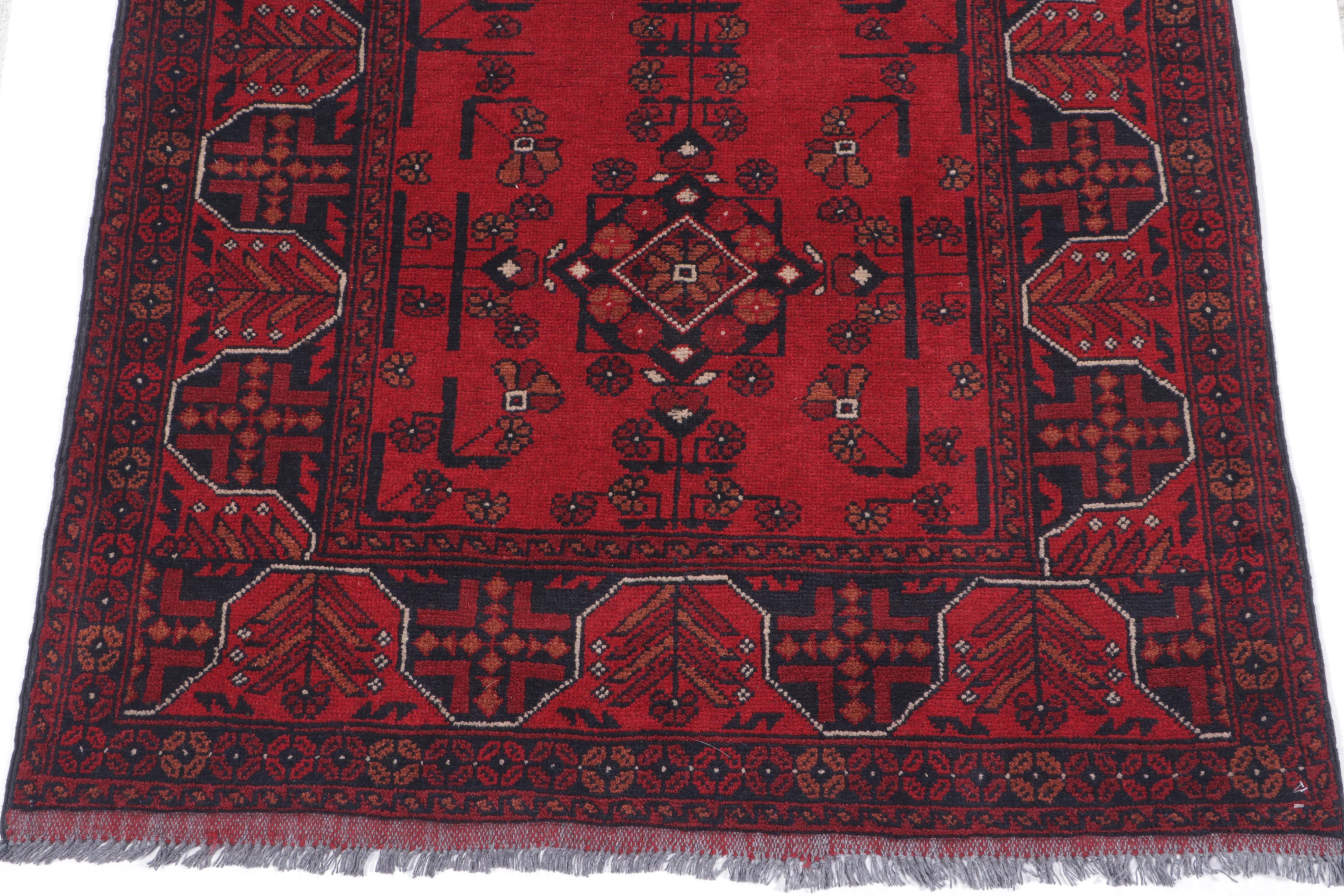 3'5 x 4'10 Hand-Knotted Afghan Kunduz Accent Rug