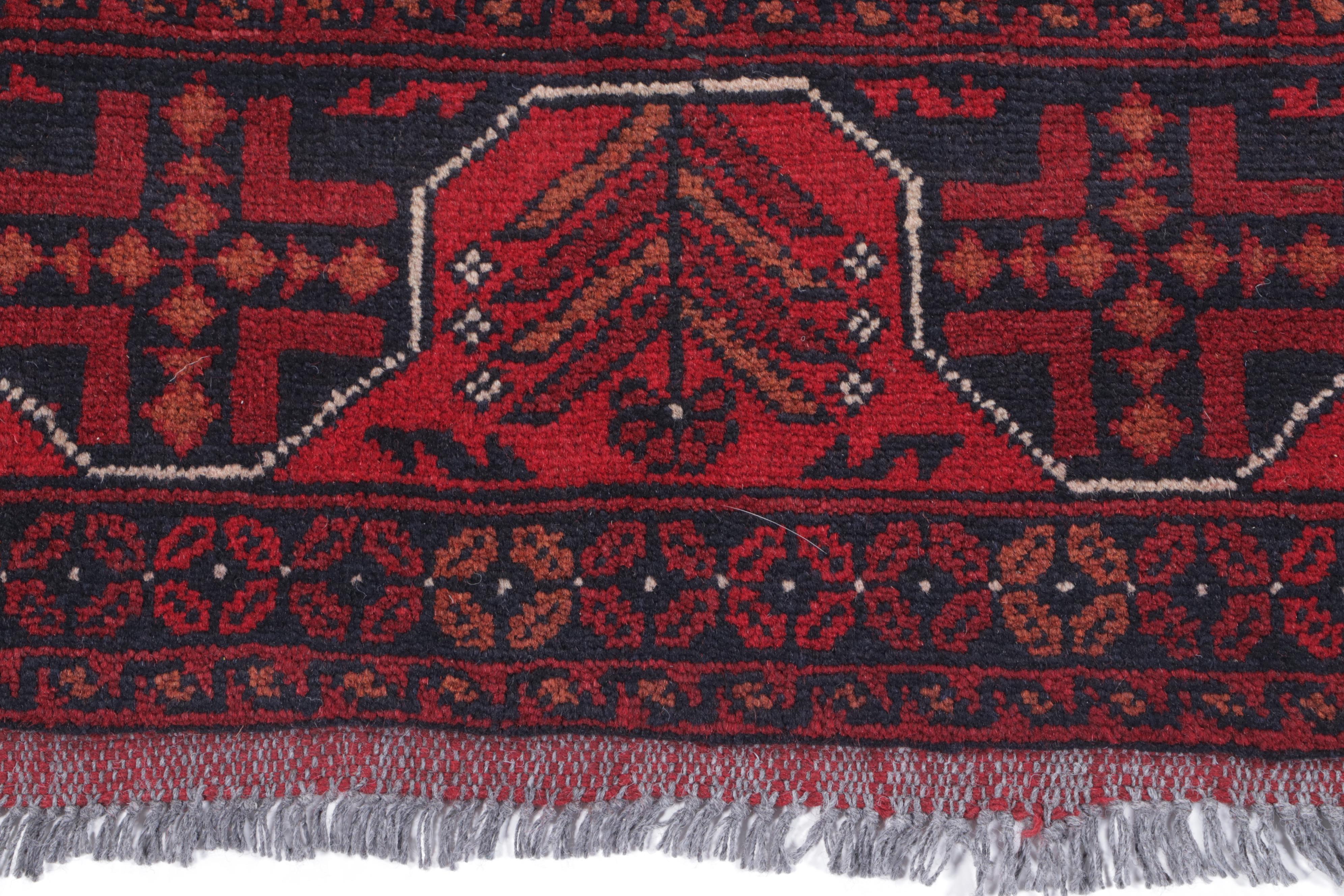 3'5 x 4'10 Hand-Knotted Afghan Kunduz Accent Rug