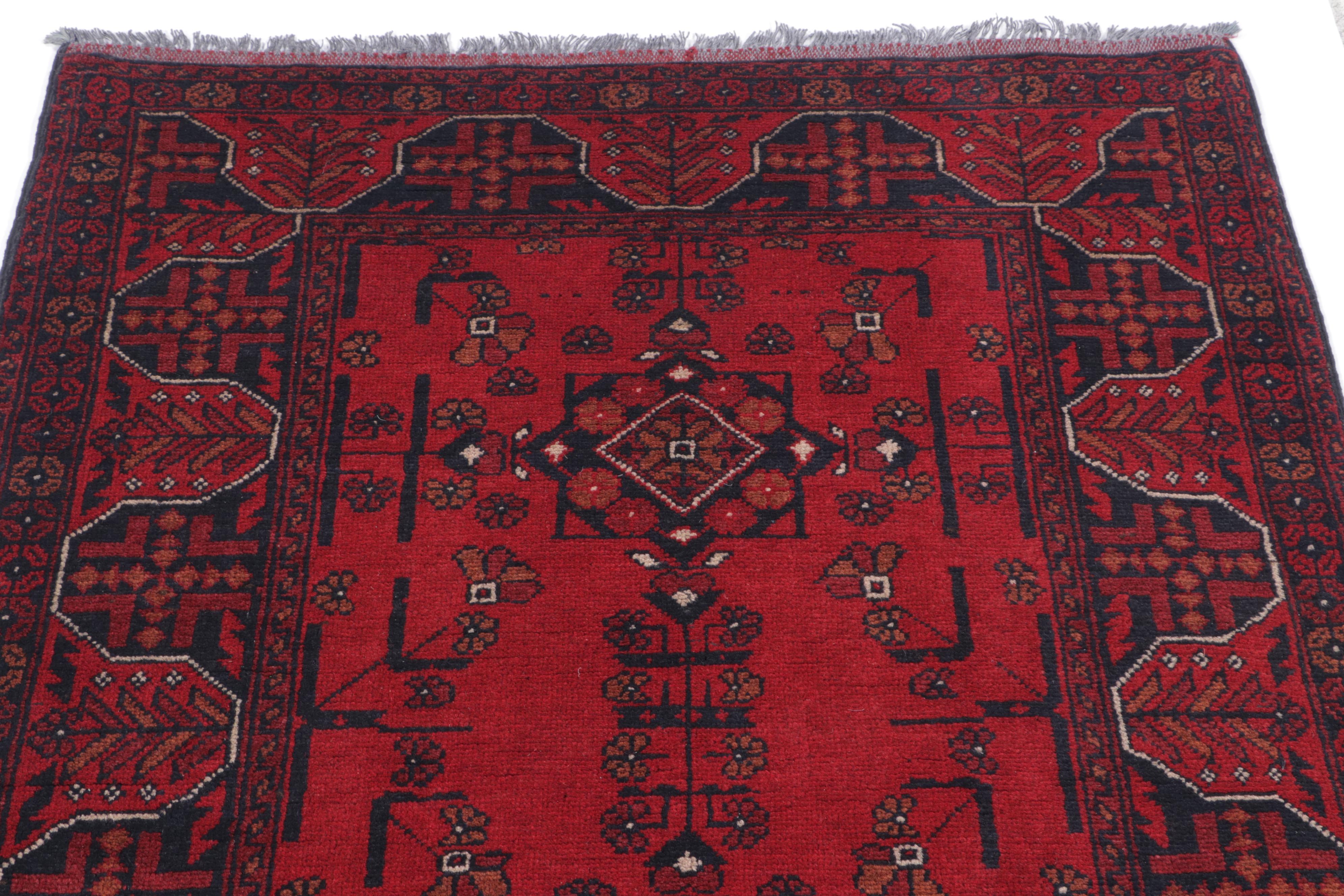 3'5 x 4'10 Hand-Knotted Afghan Kunduz Accent Rug