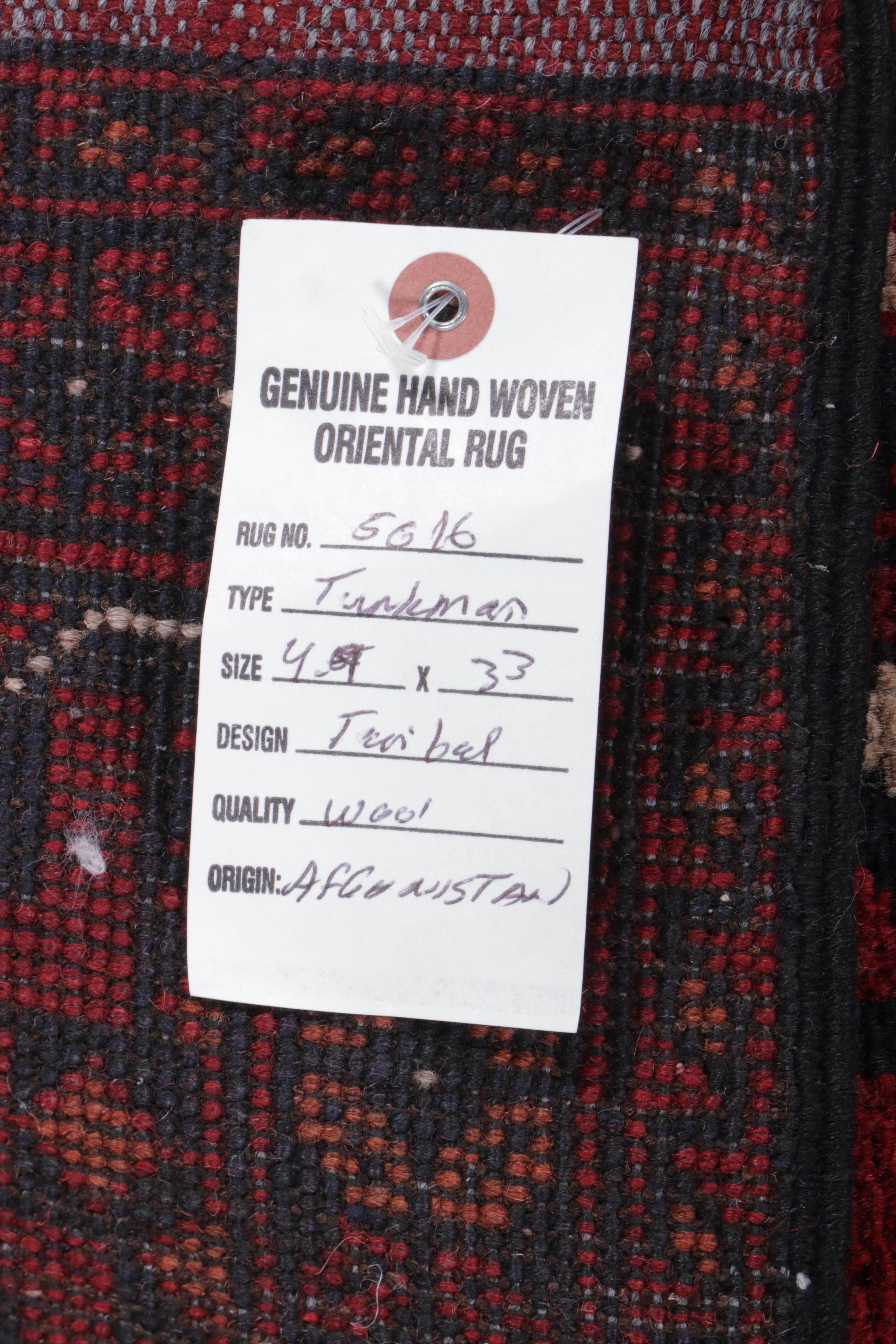 3'5 x 4'10 Hand-Knotted Afghan Kunduz Accent Rug