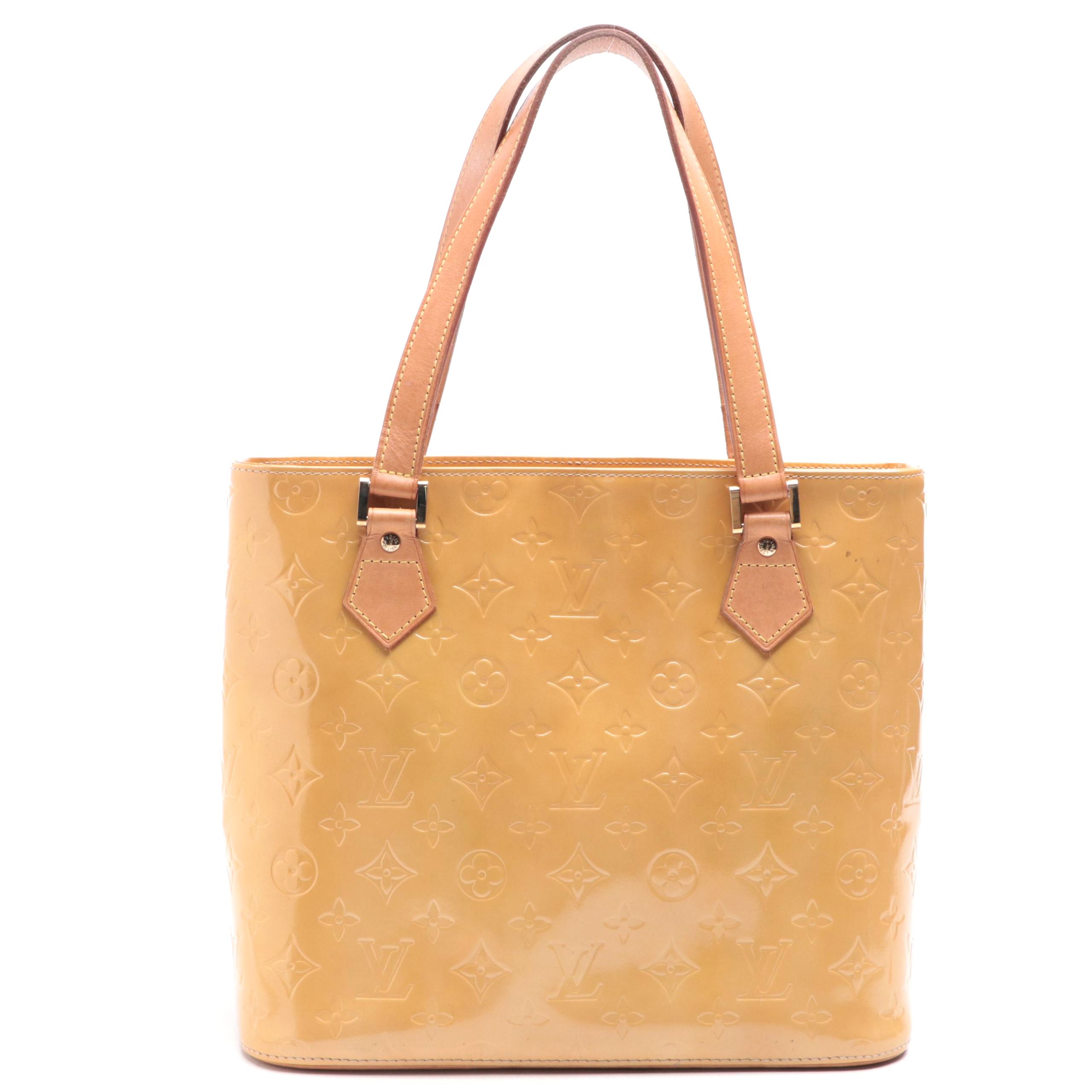 Louis Vuitton Houston Bag in Monogram Vernis and Vachetta Leather