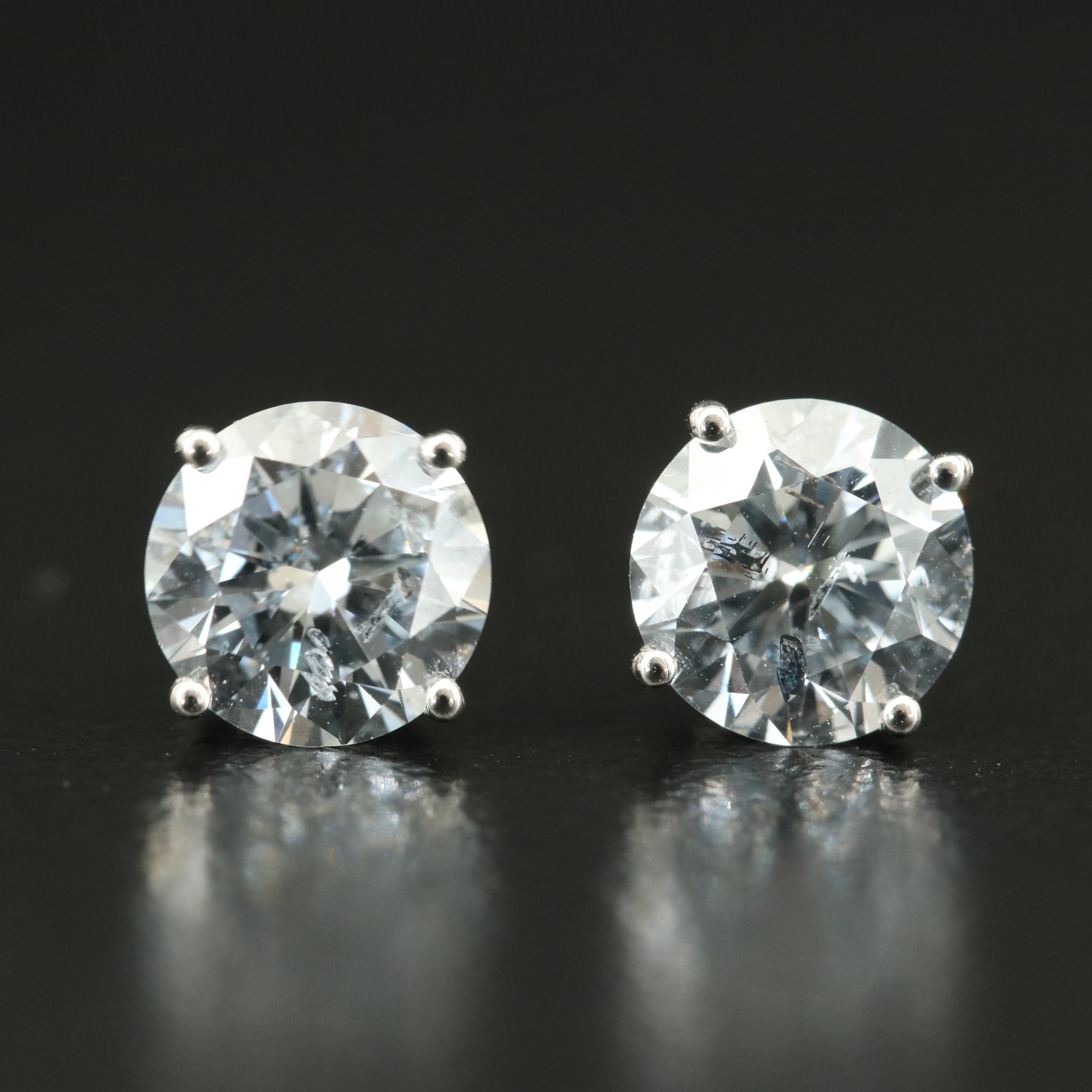 14K 2.26 CTW Lab Grown Diamond Stud Earrings