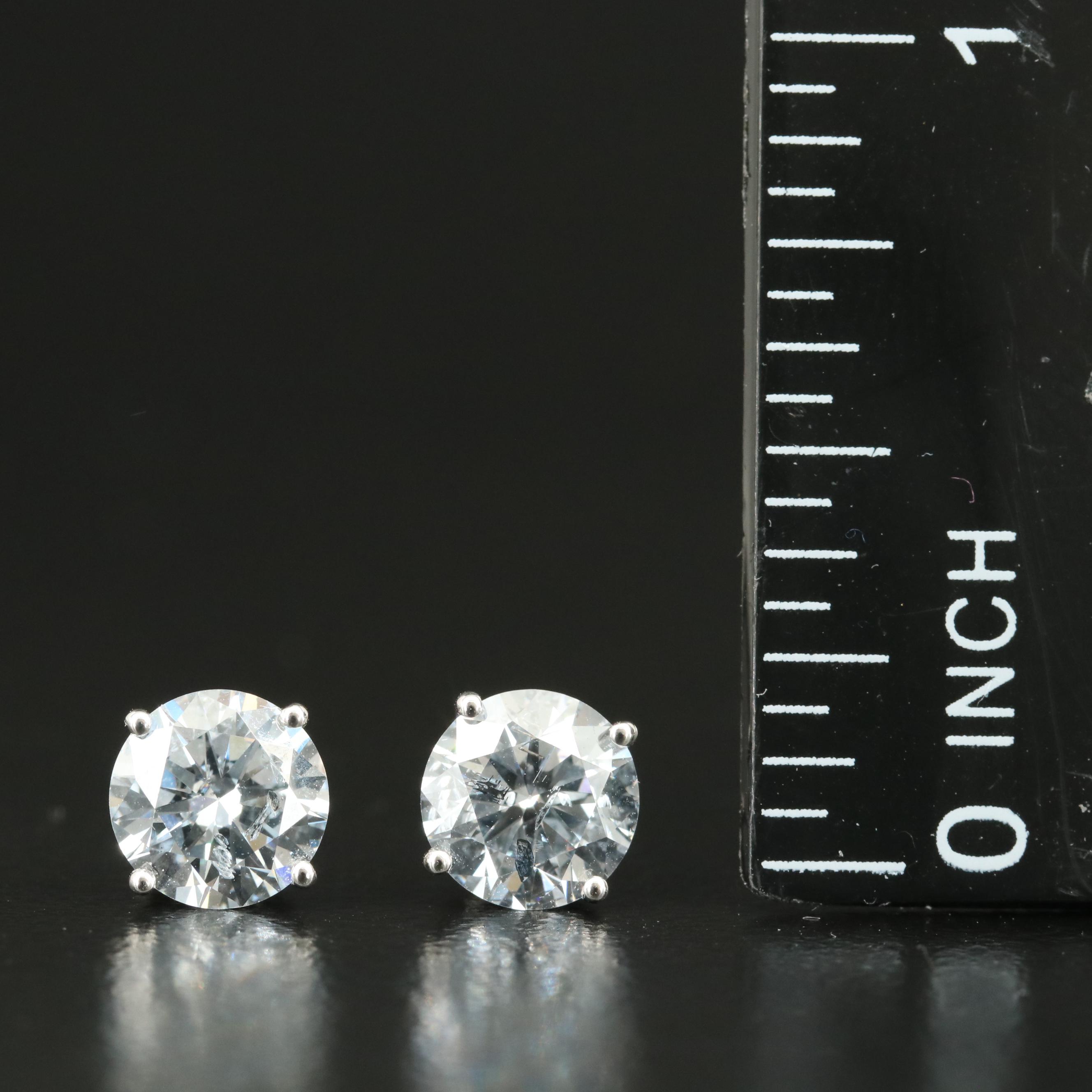 14K 2.26 CTW Lab Grown Diamond Stud Earrings