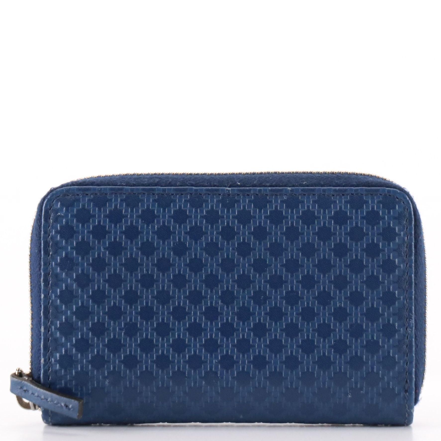 Gucci Zip-Around Compact Wallet in Diamante Embossed Leather