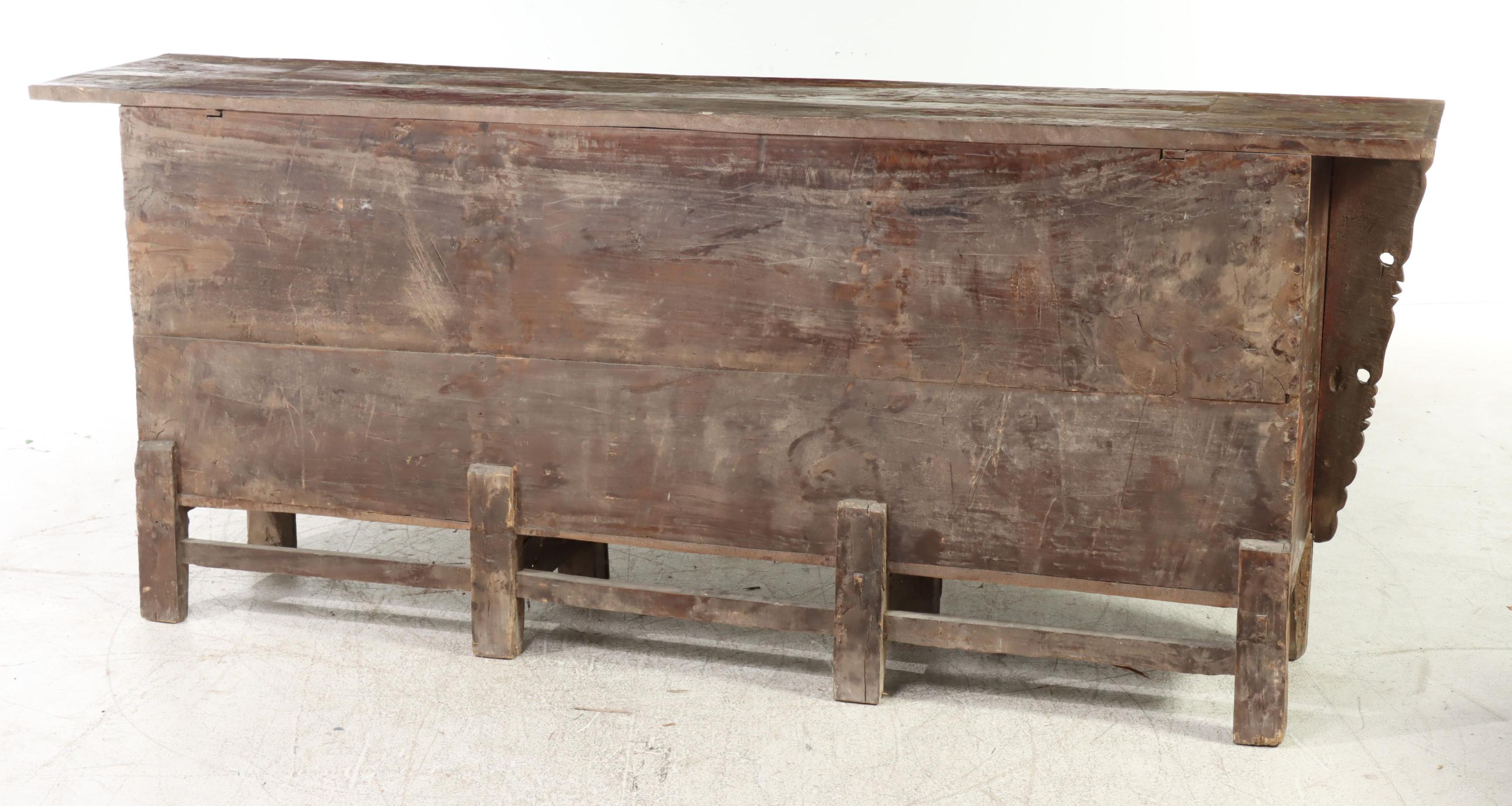 Sino-Tibetan Polychrome-Decorated Cabinet, Antique