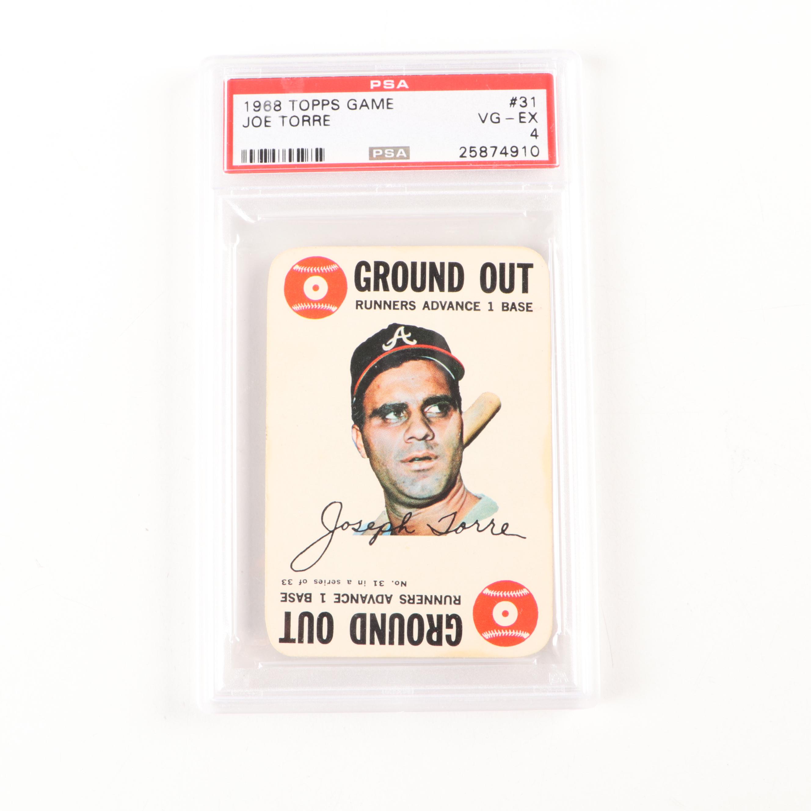 1968 Topps Game Al Kaline, Joe Torre, and Jim Wynn PSA Graded Baseball Cards