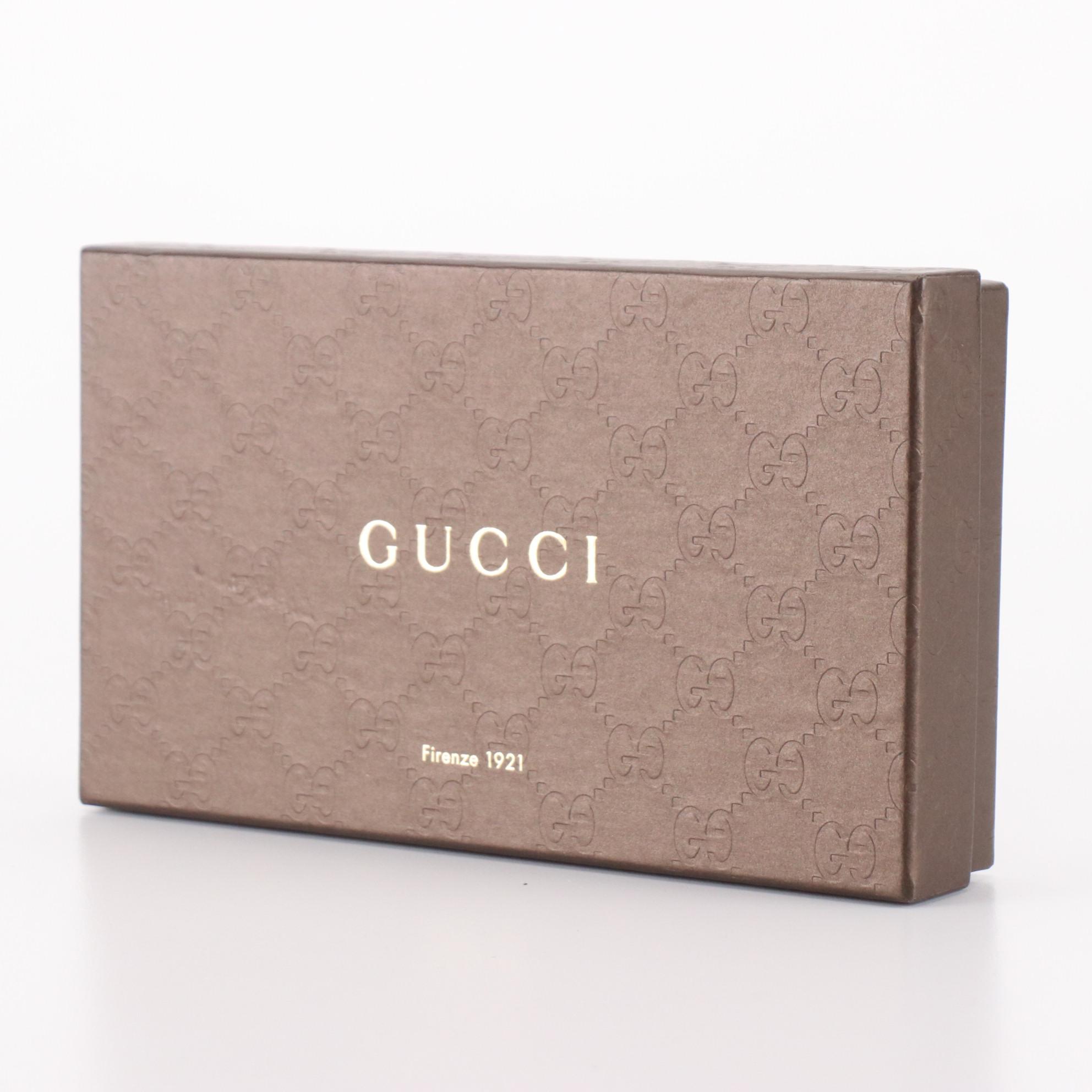 Gucci Zippy Wallet in Metallic Coated Canvas with Box