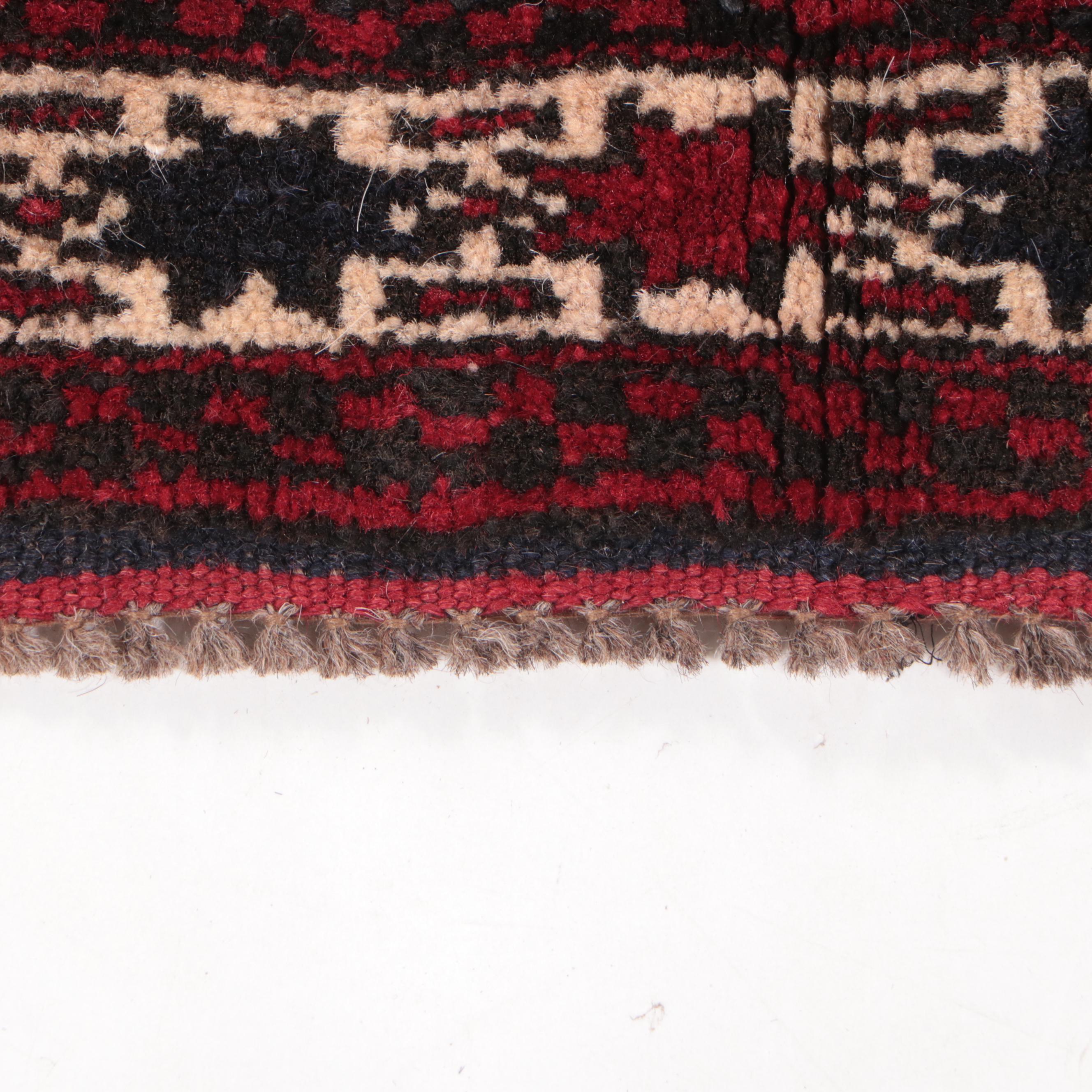 2' x 2'3 Hand-Knotted Afghan Baluch Accent Rug