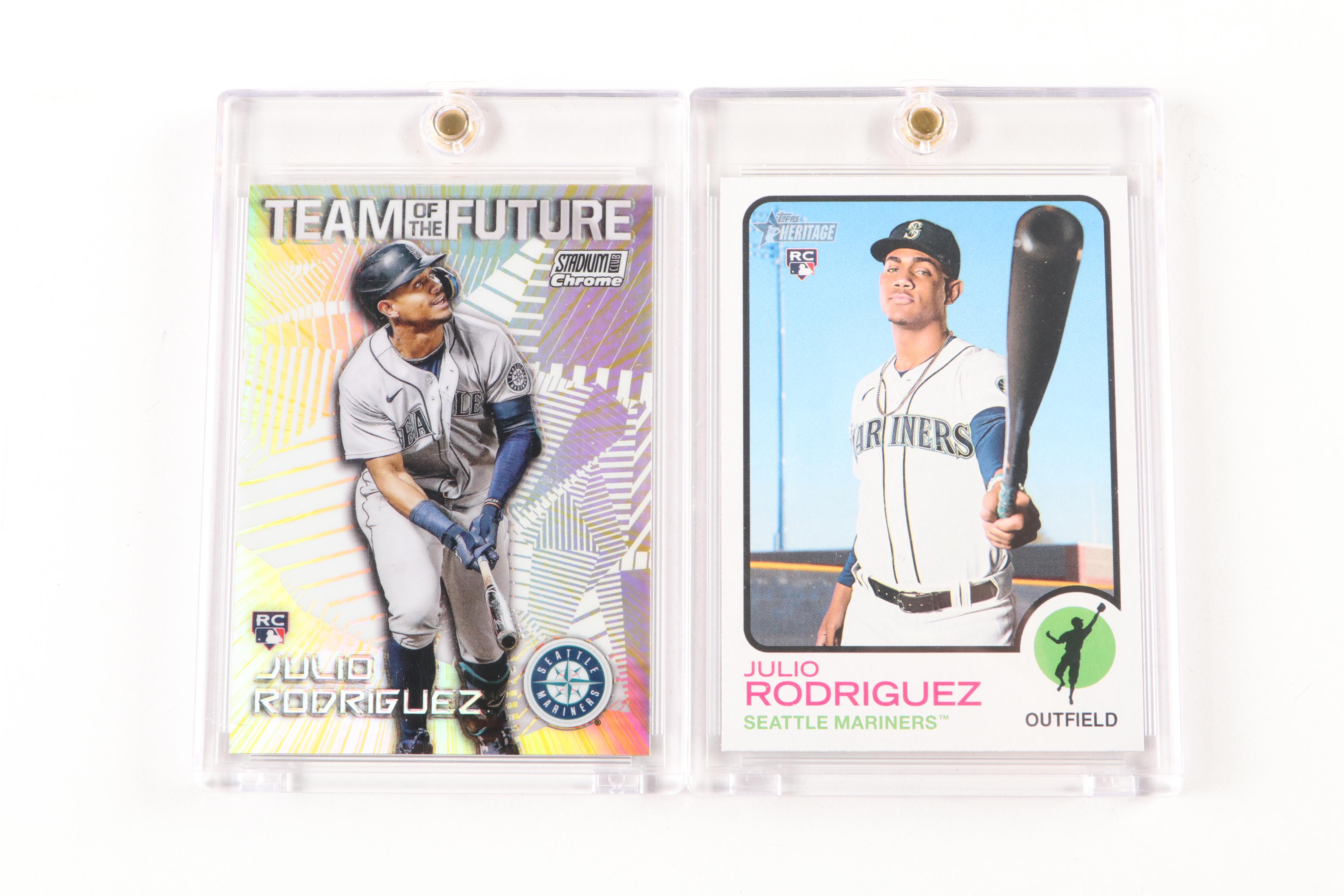 2022 Bowman Chrome Julio Rodriguez Mojo Refractor Card Graded PSA 9 and More