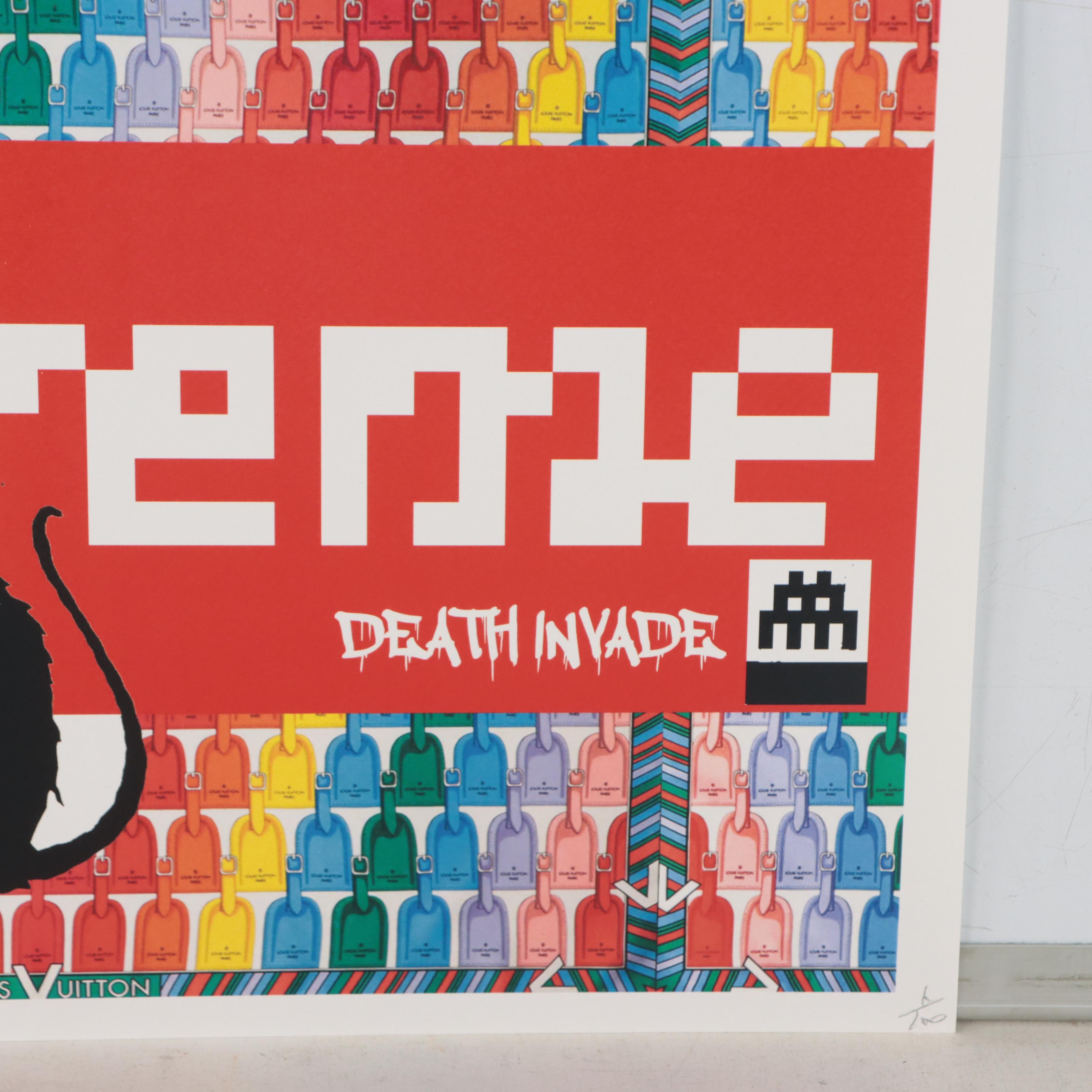 Death NYC Pop Art Graphic Print Banksy x Invader, 2022