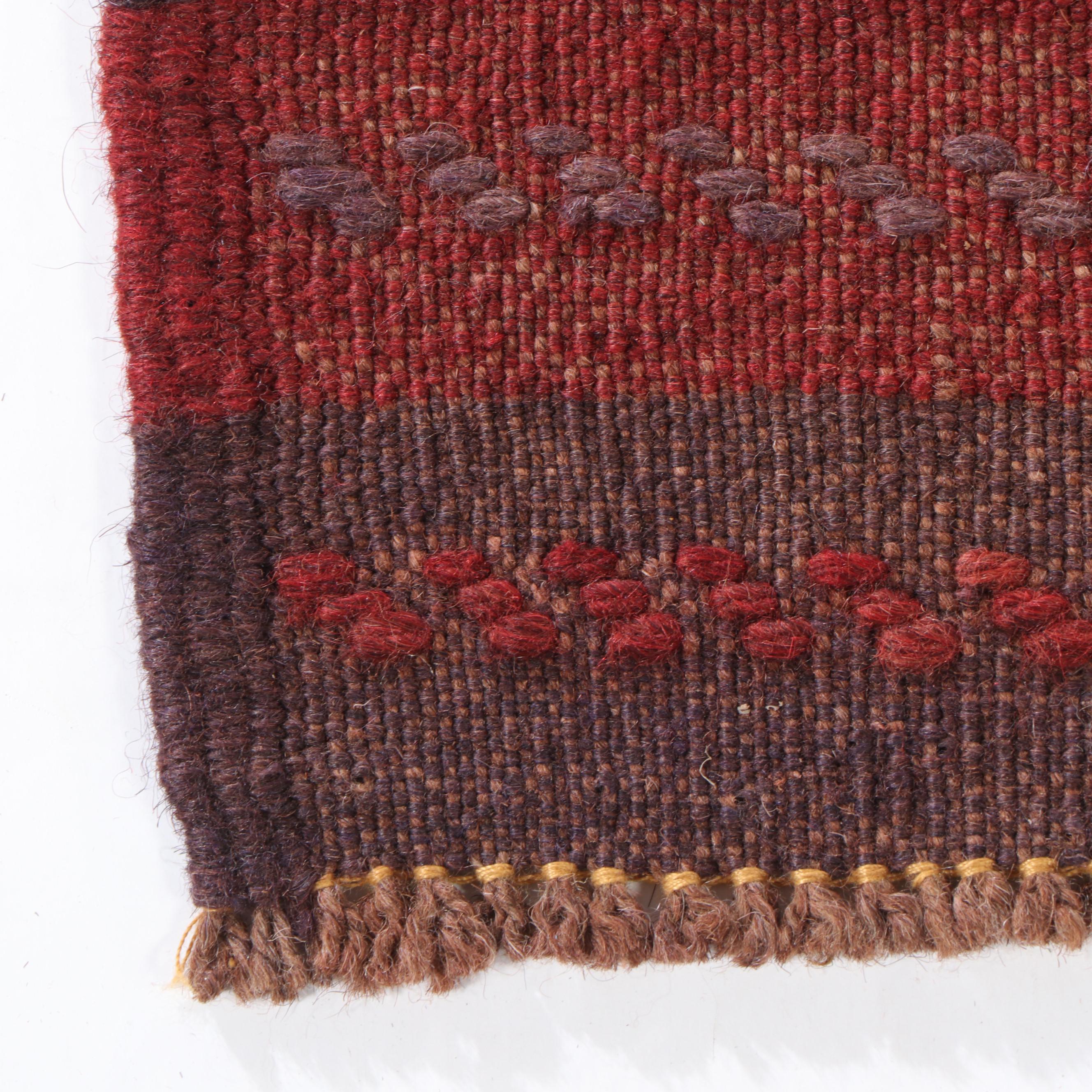 1'9 x 8' Hand-Knotted Afghan Mixed Technique Carpet Runner